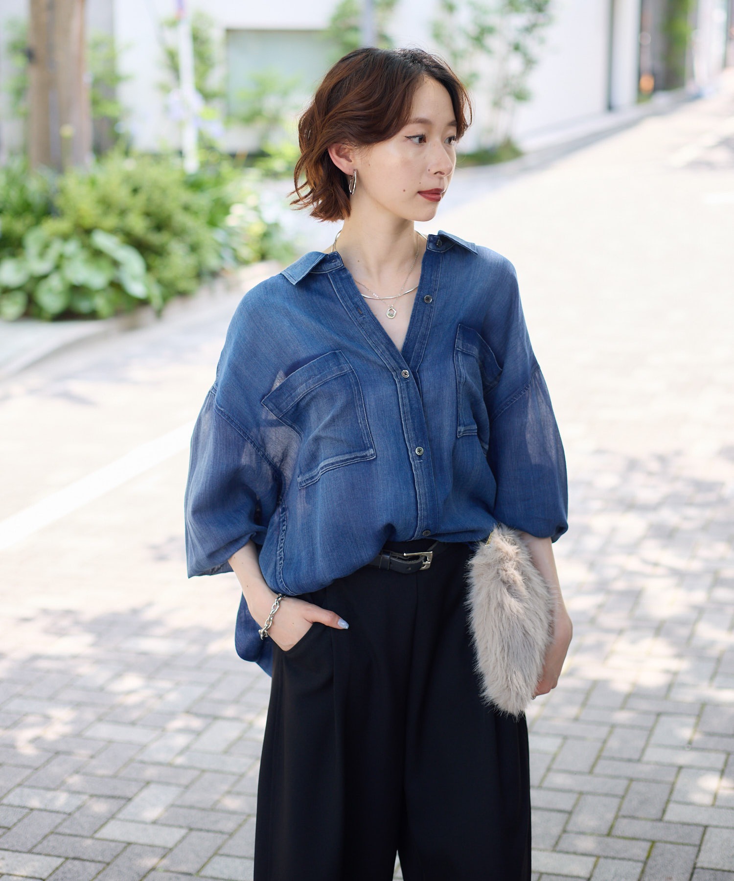 WEB限定】Dignite Collier シアーデニムシャツ | IKG crossing