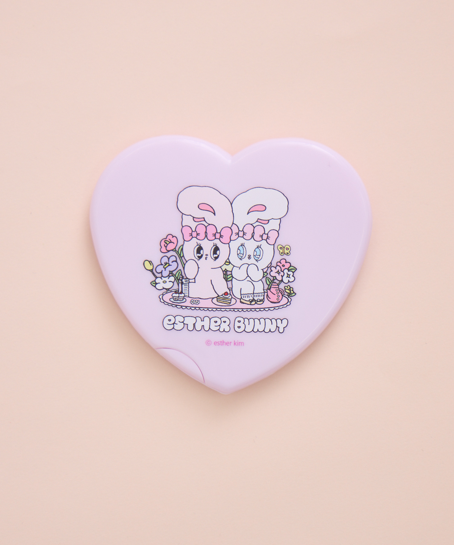 エスターバニー】リボンバニー＆クリームバニー/ハート柄ミラーコーム