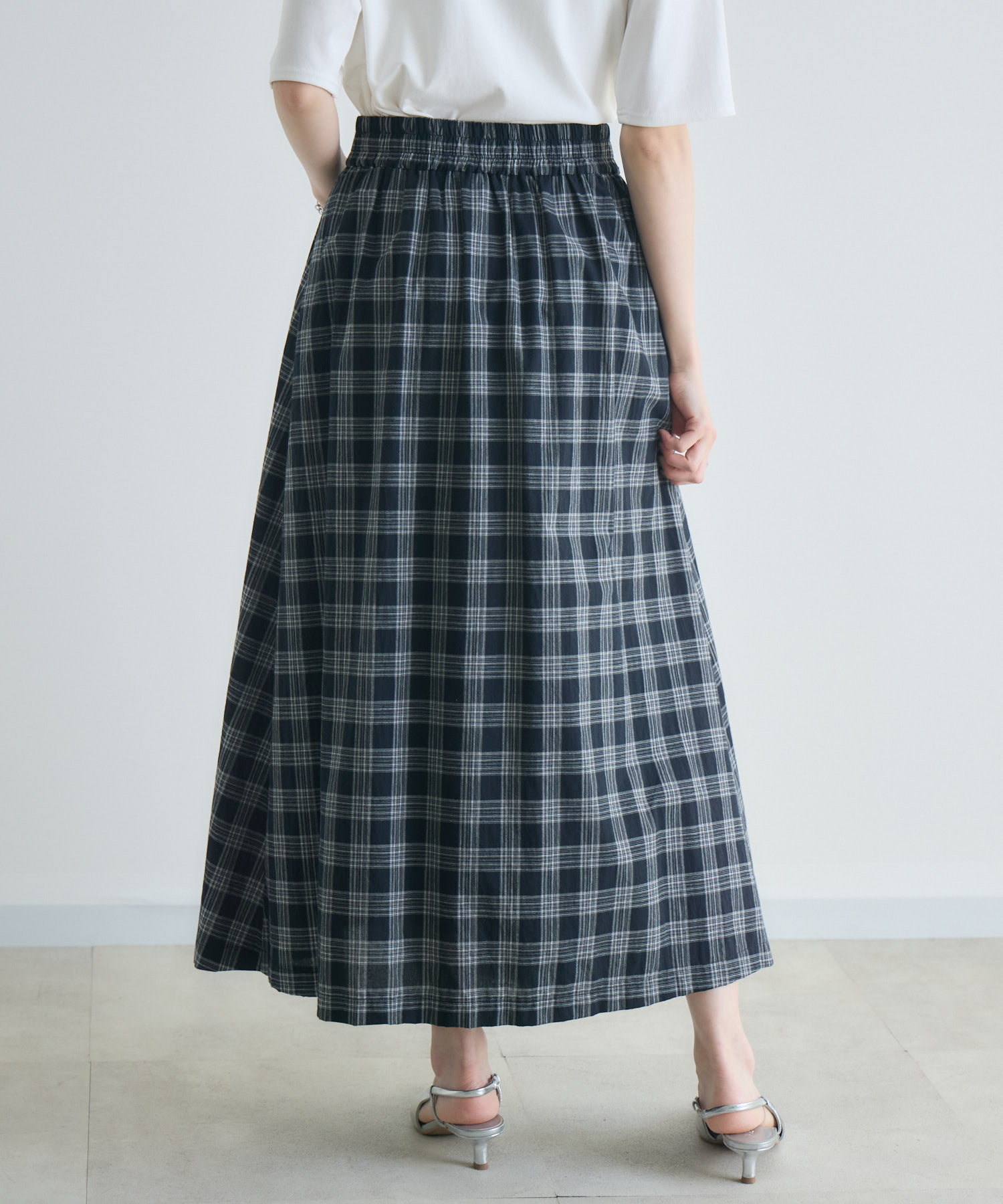 ACLENT ボリュームラップチェックスカート Aclent ボリュームラップチェックスカート アクレント volume wrap