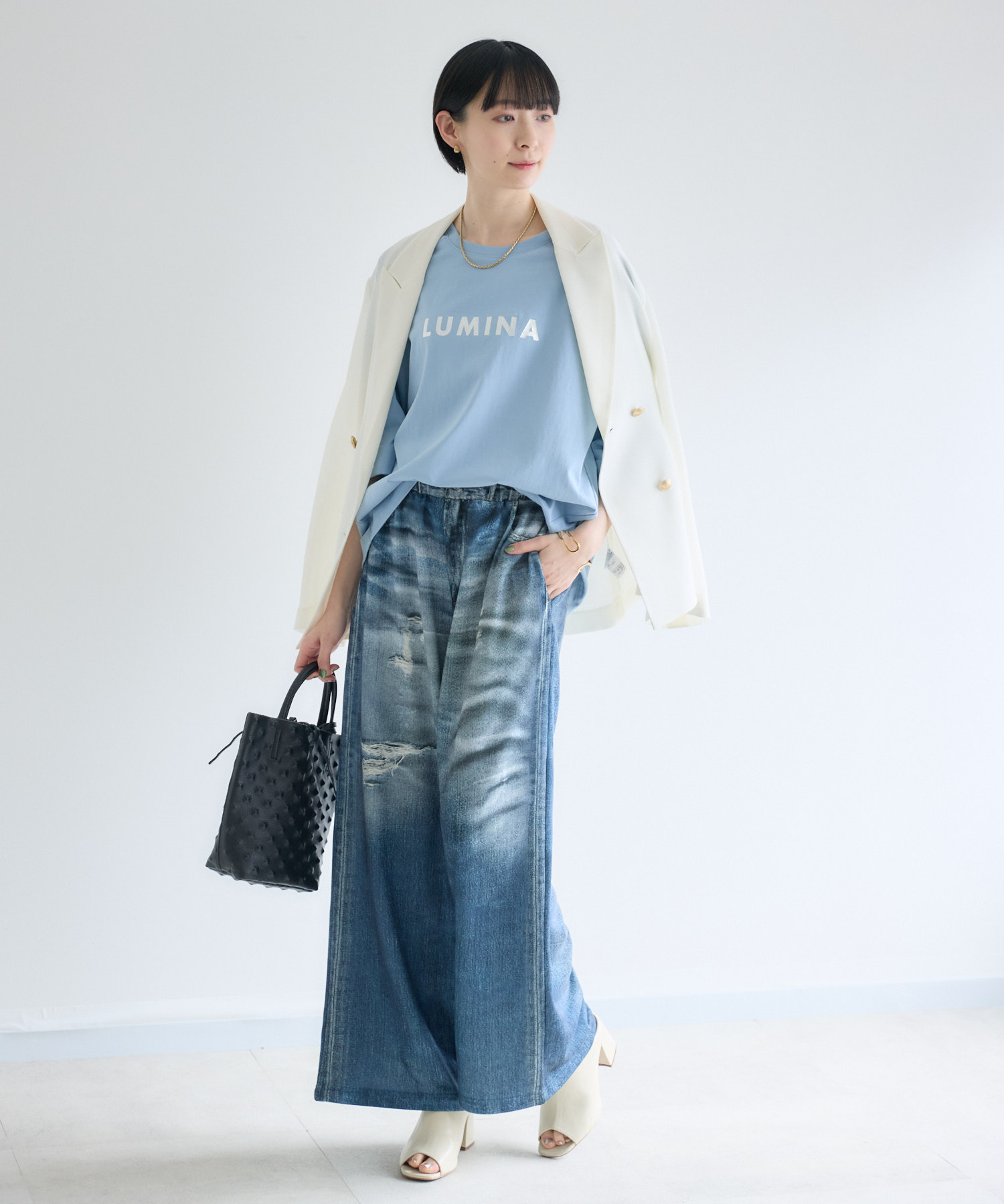 残りわずか】cloche 箔ロゴ5分袖Tシャツ | IKG crossing