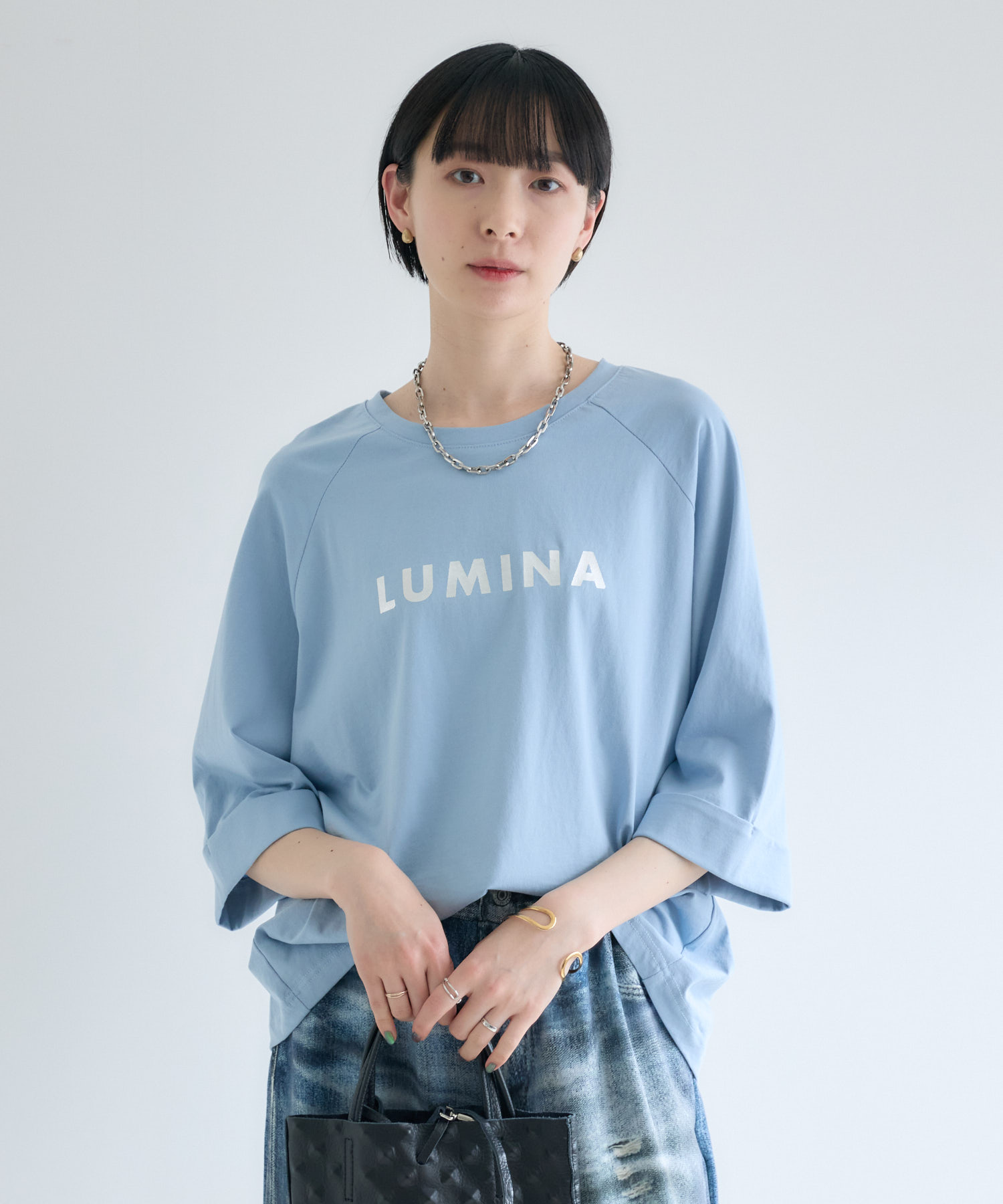 残りわずか】cloche 箔ロゴ5分袖Tシャツ | IKG crossing