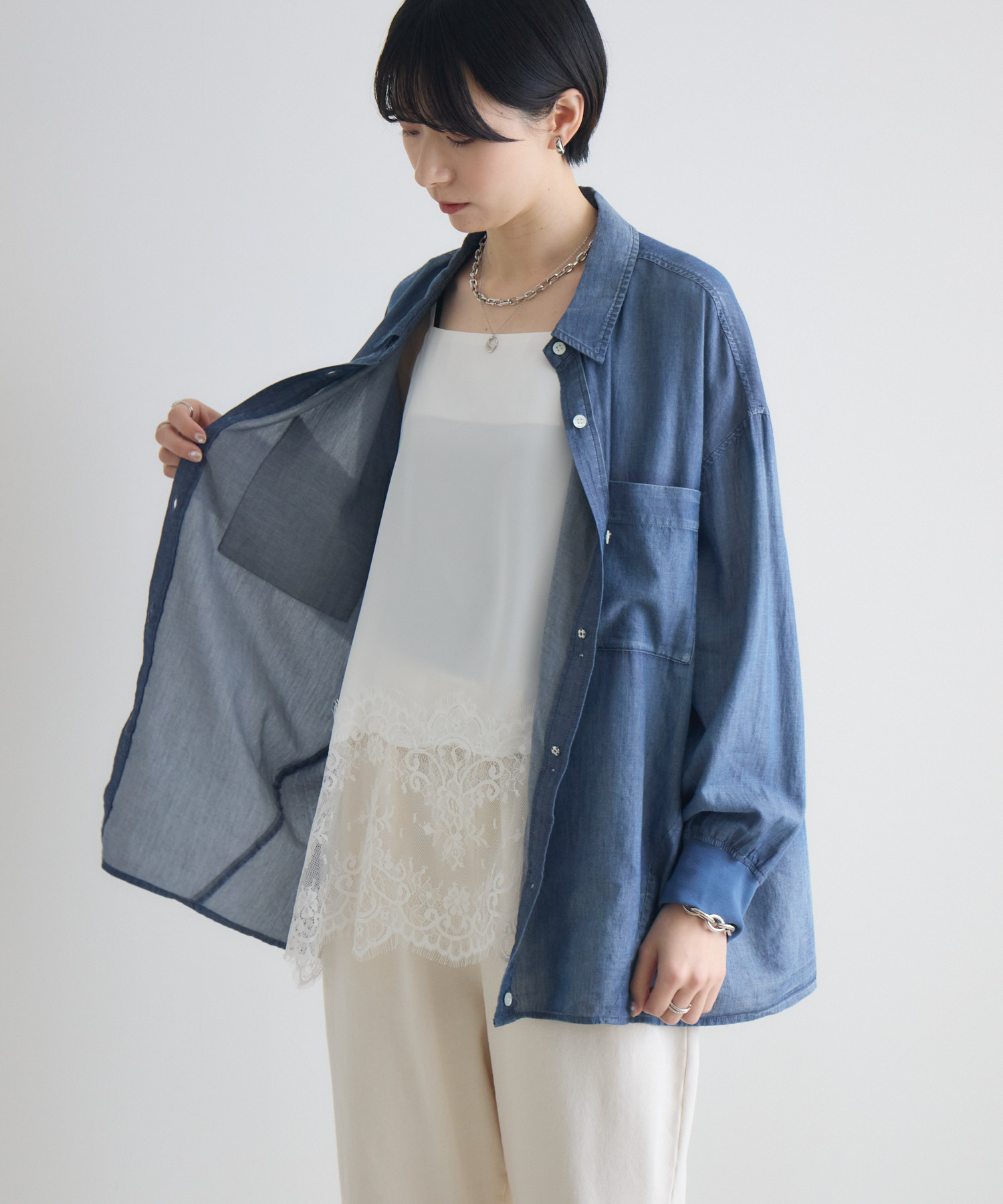 ライトブルー プリーツキャミソール Blue Pleated Midi Shirt Dress by Derek Lam 10 Crosby x RTR | Rent