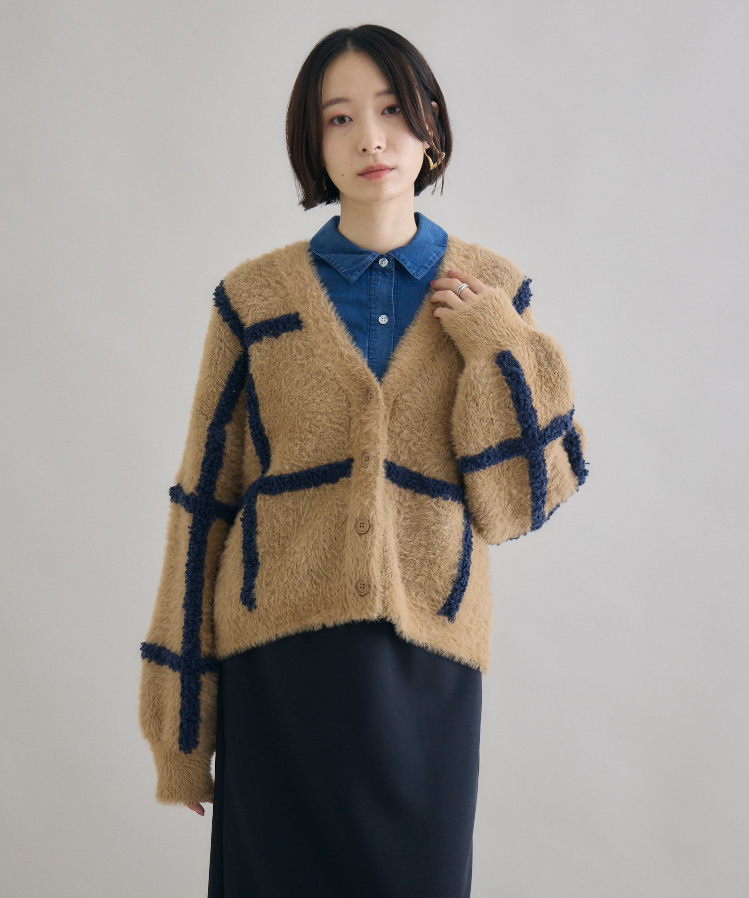 立体ジャガードカーディガン | IKG crossing