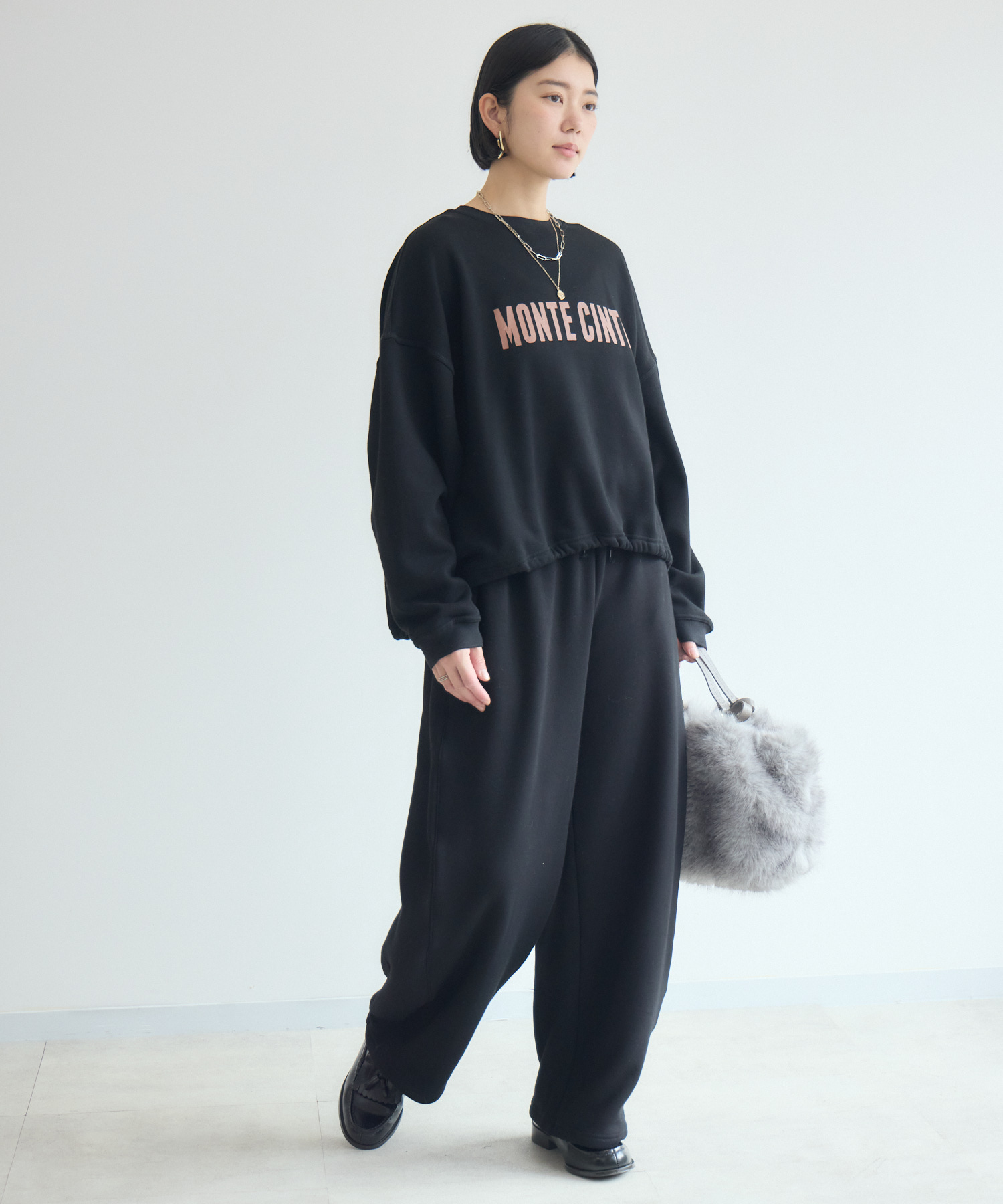 cloche 裏起毛カーブシルエットパンツ | IKG crossing