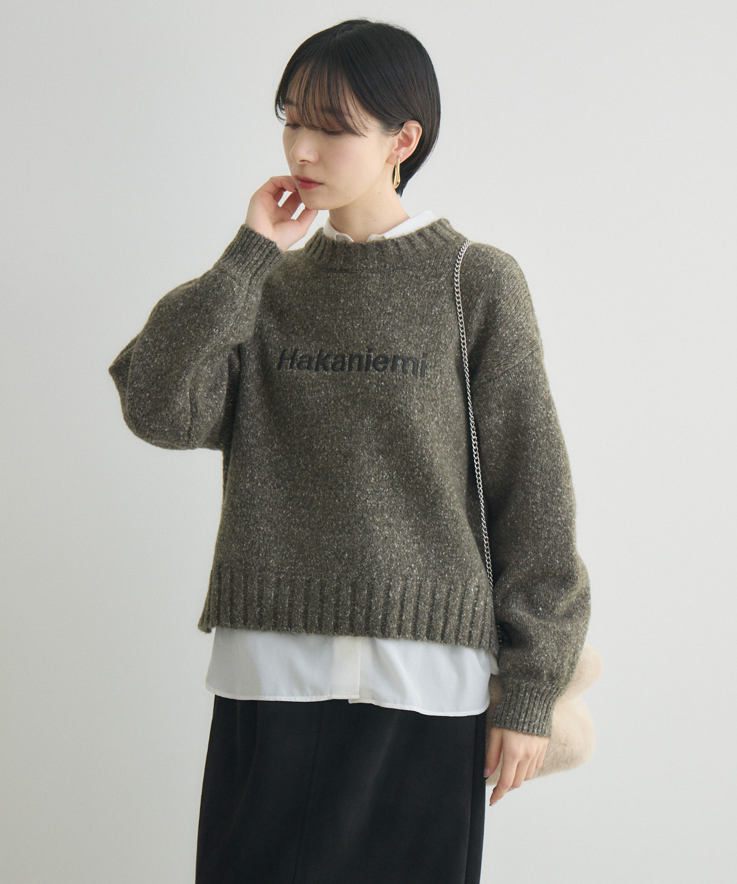 clocheネップ刺繍ロゴニット | IKG crossing