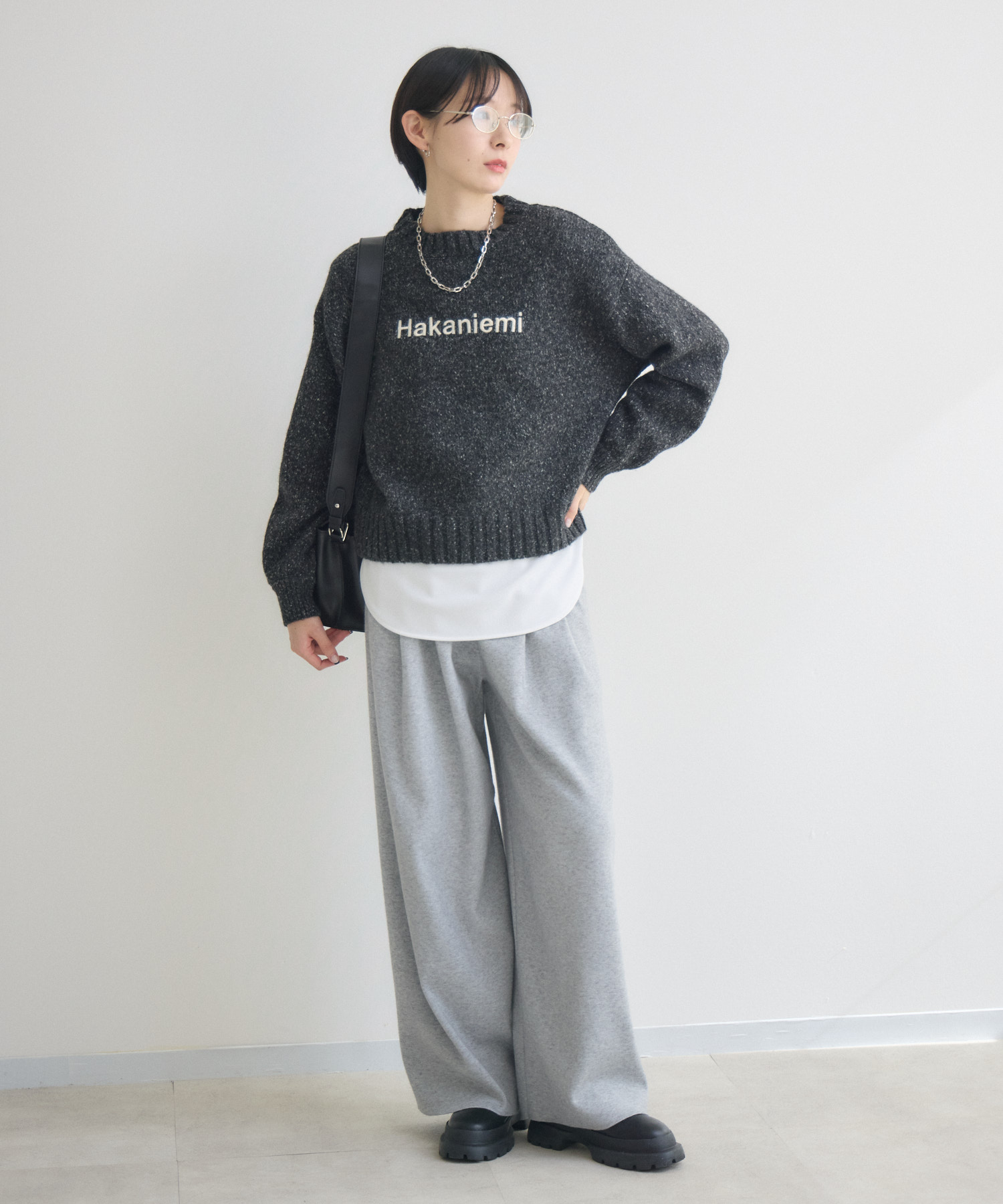 clocheネップ刺繍ロゴニット | IKG crossing