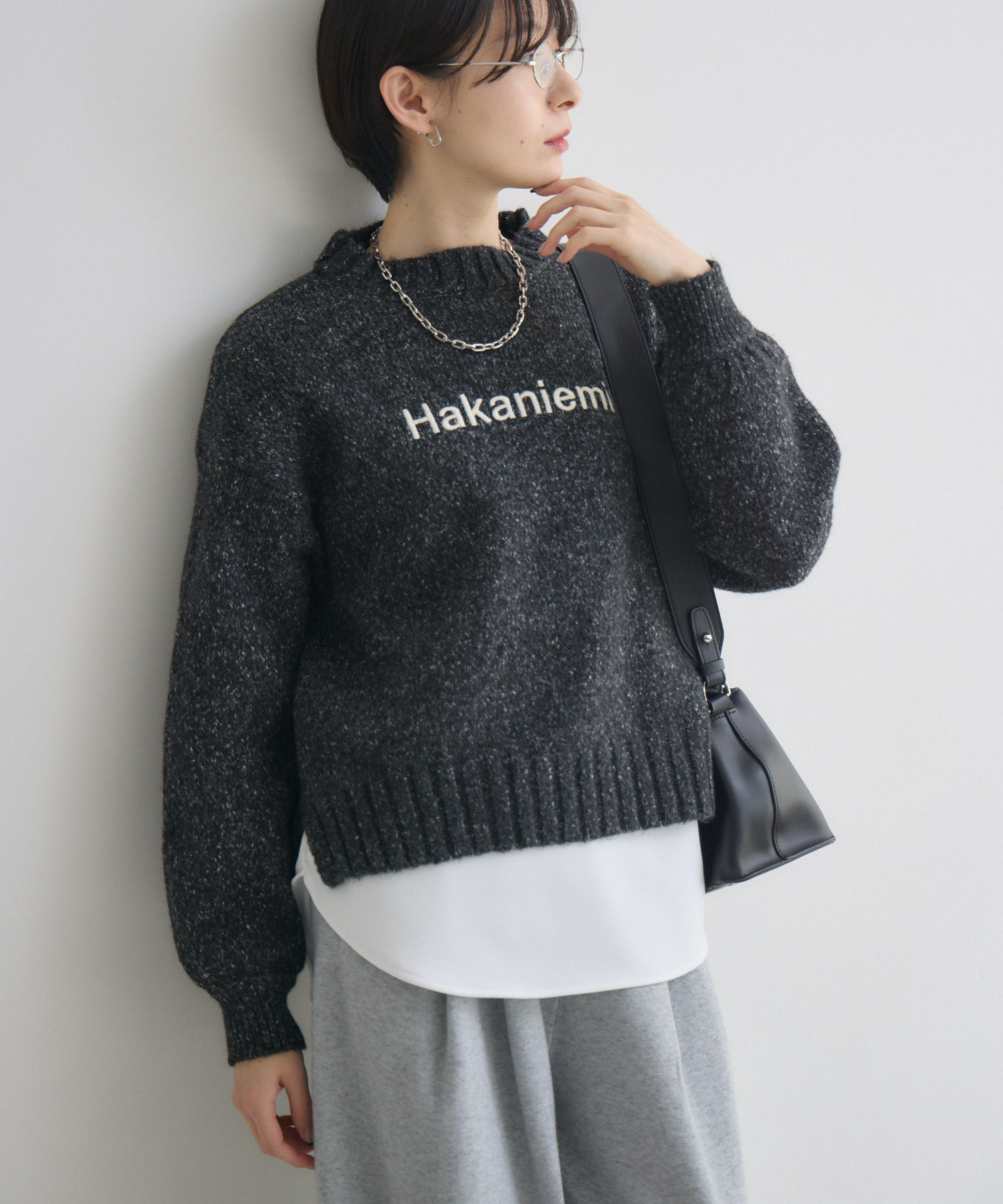 clocheネップ刺繍ロゴニット | IKG crossing