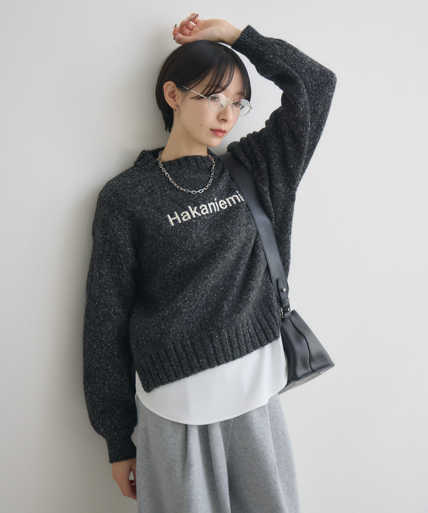 clocheネップ刺繍ロゴニット | IKG crossing