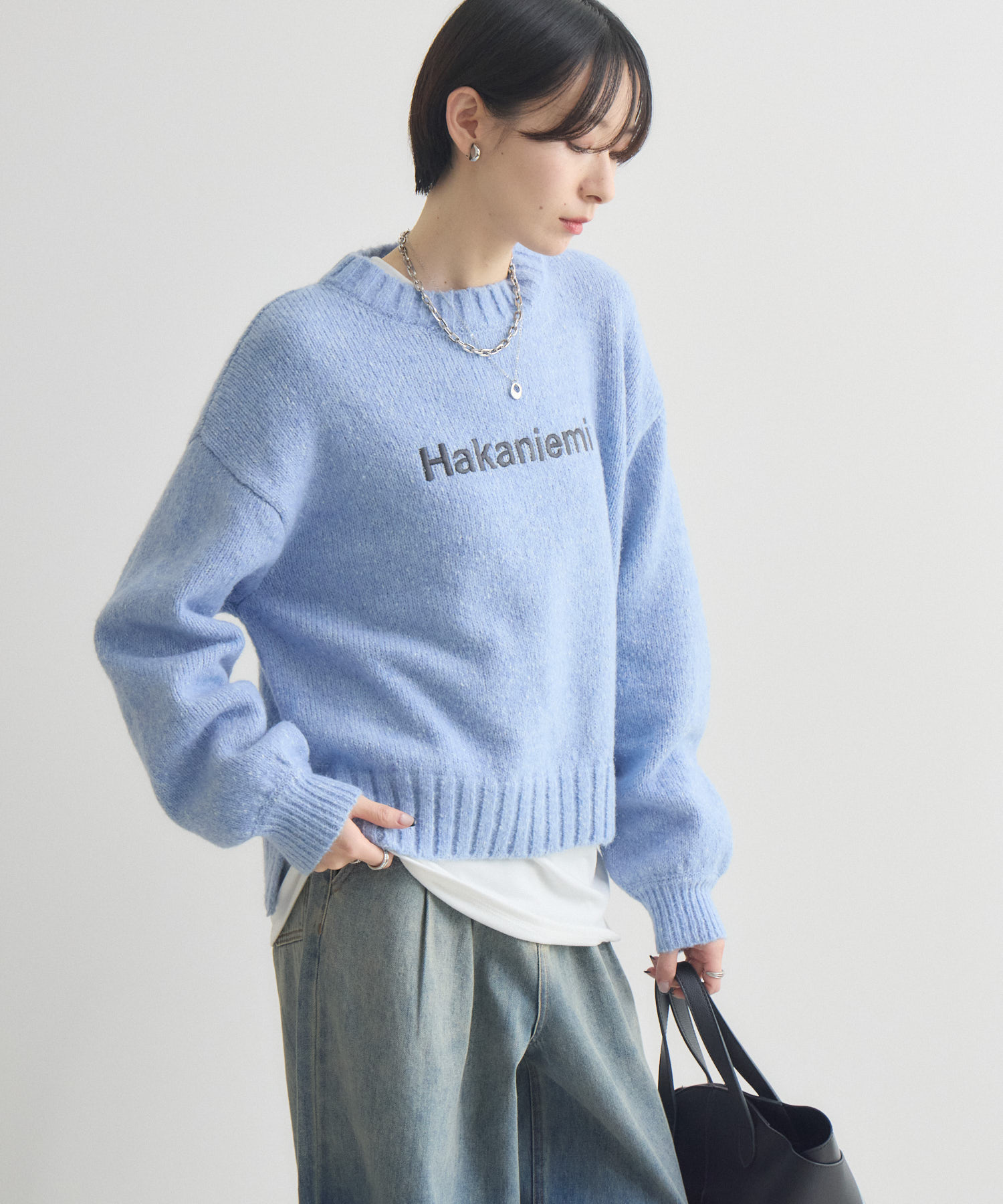 clocheネップ刺繍ロゴニット | IKG crossing