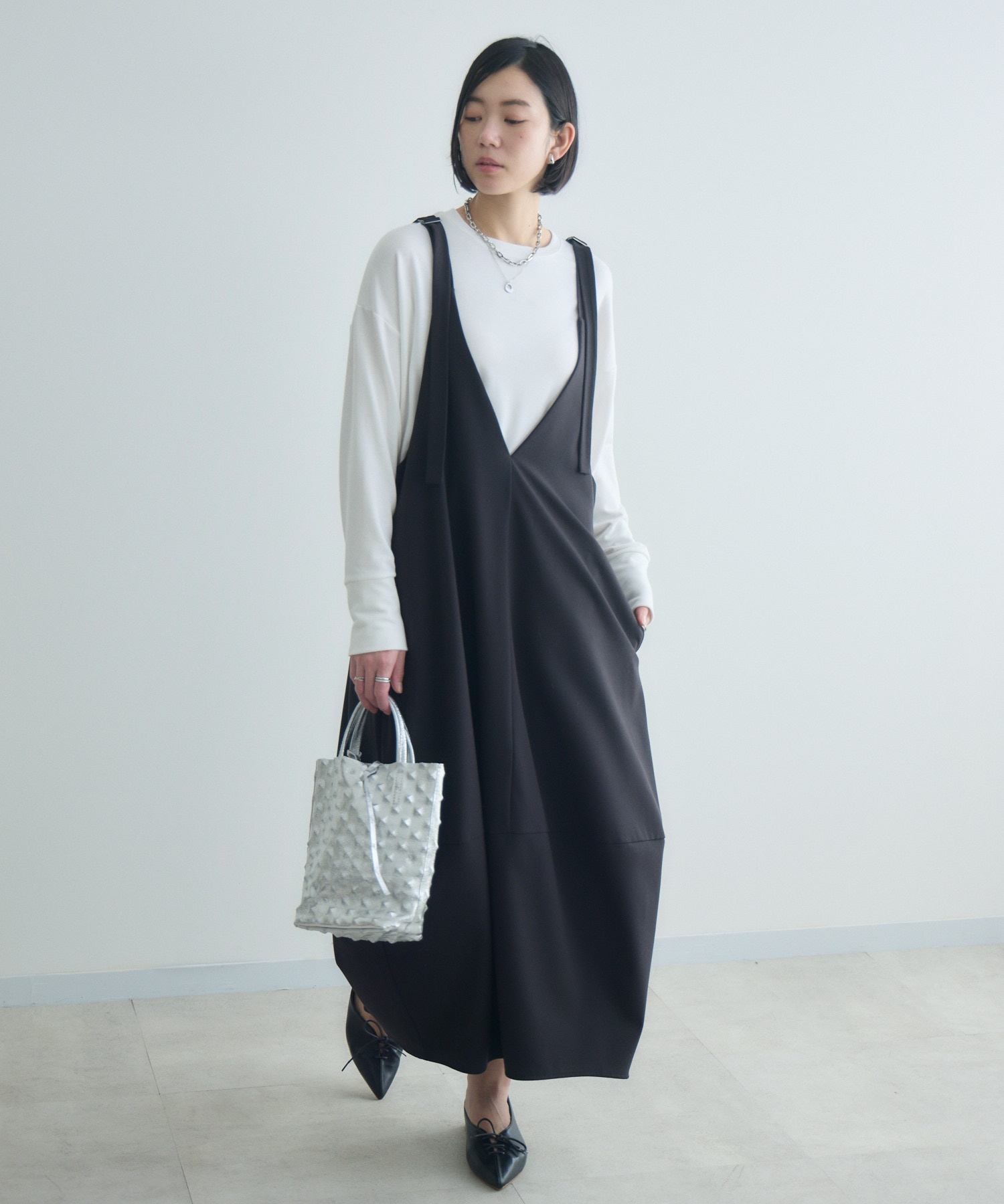 AD2021 ポリエステル縮絨吊りスカート ポリ縮 白 ジャンパー AD2021 ポリエステル縮絨吊りスカート ポリ縮 白 ジャンパー