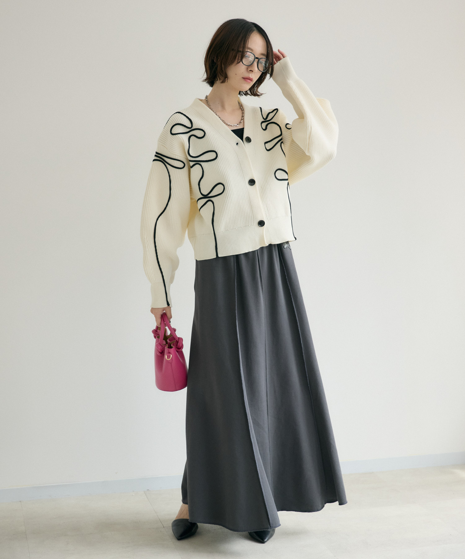 TRANOI. TORAステッチフレアスカート | IKG crossing