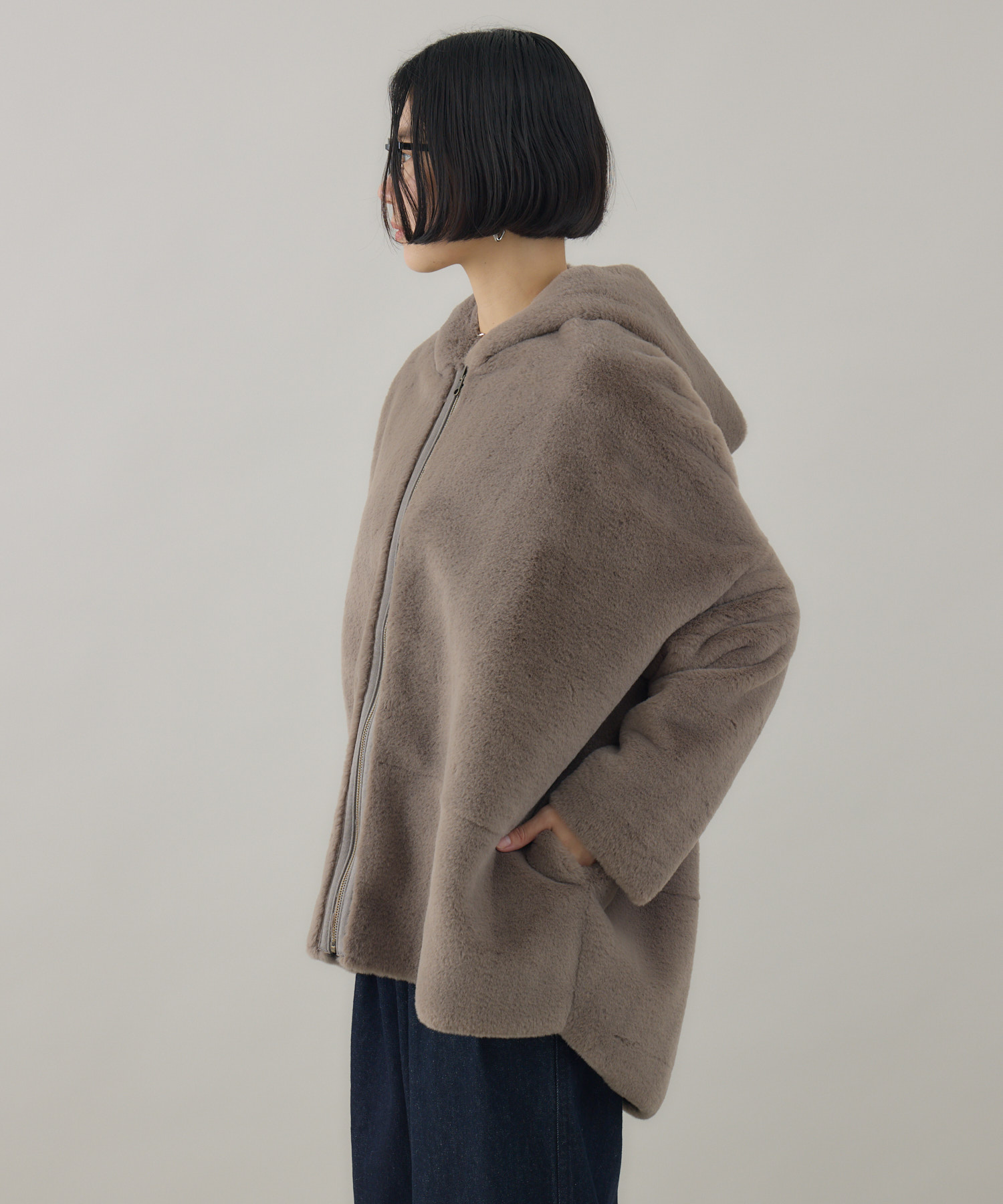 Dignite Collier フェイクムートンコート | IKG crossing