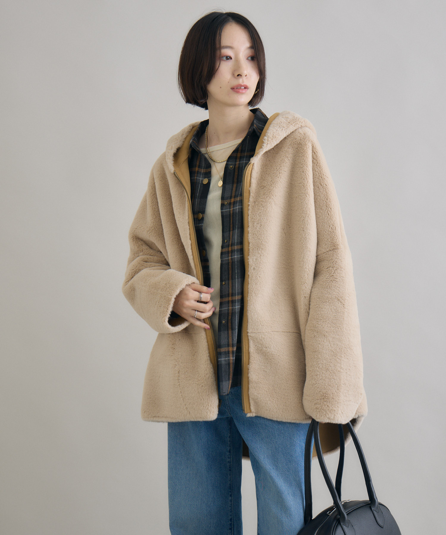 Dignite Collier フェイクムートンコート | IKG crossing