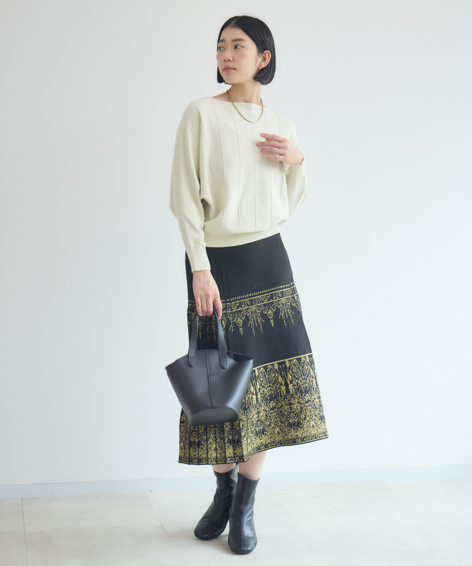 ラメ糸ニットスカート | IKG crossing