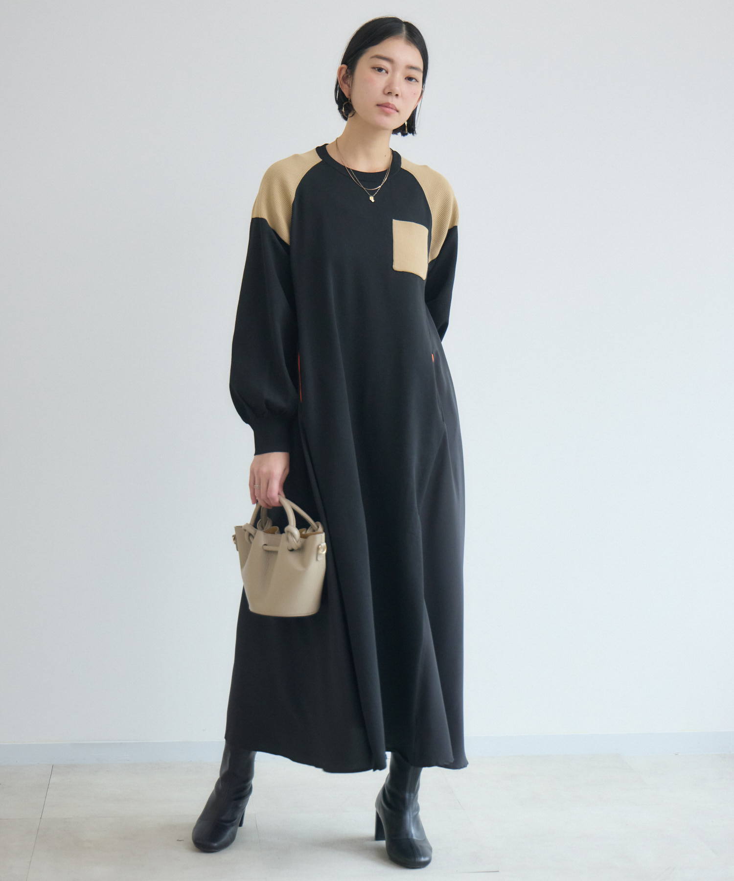 Capunx Ongis Nade　RK1　合皮　ロング　その１ ROSIEE ミリタリー風ドッキングワンピース | IKG crossing