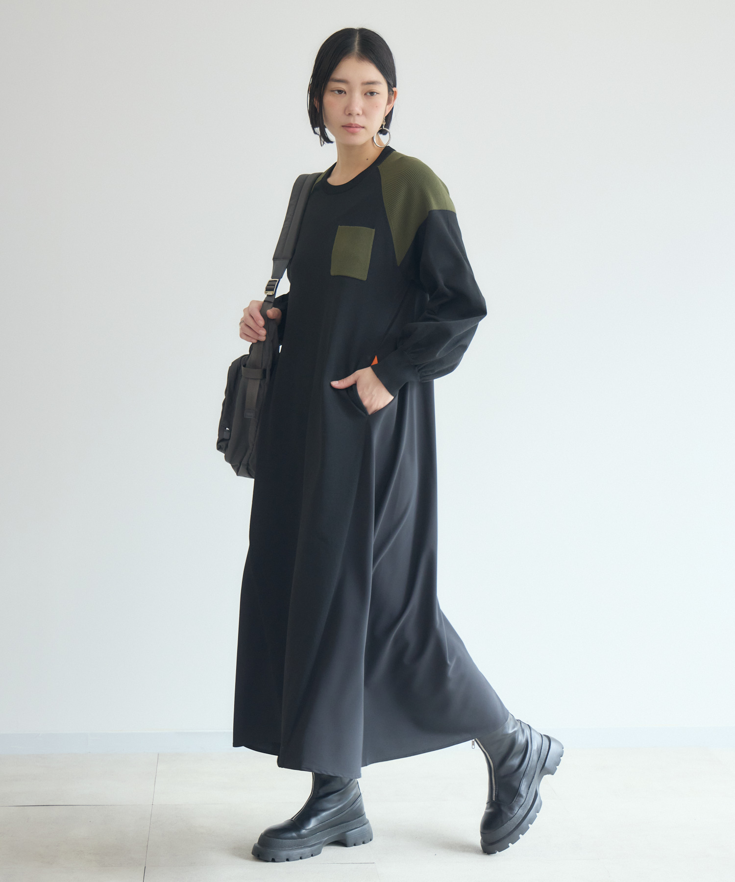 ROSIEE ミリタリー風ドッキングワンピース | IKG crossing