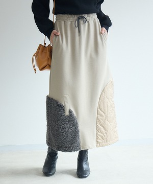 33℃ キルティング×ボア裏毛スカート | IKG crossing
