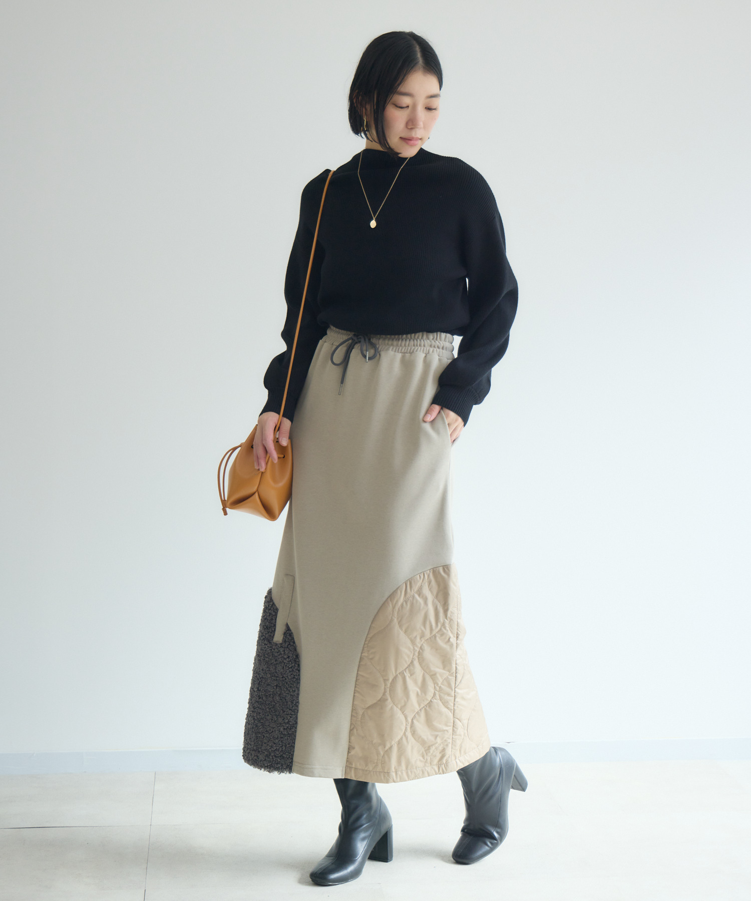 33℃ キルティング×ボア裏毛スカート | IKG crossing