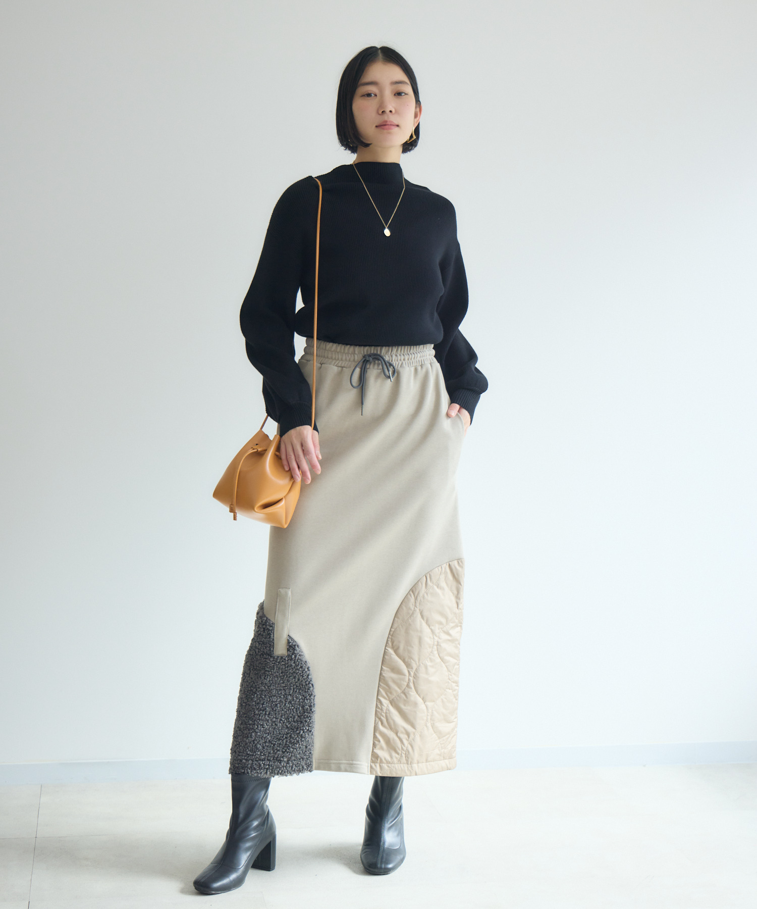 33℃ キルティング×ボア裏毛スカート | IKG crossing