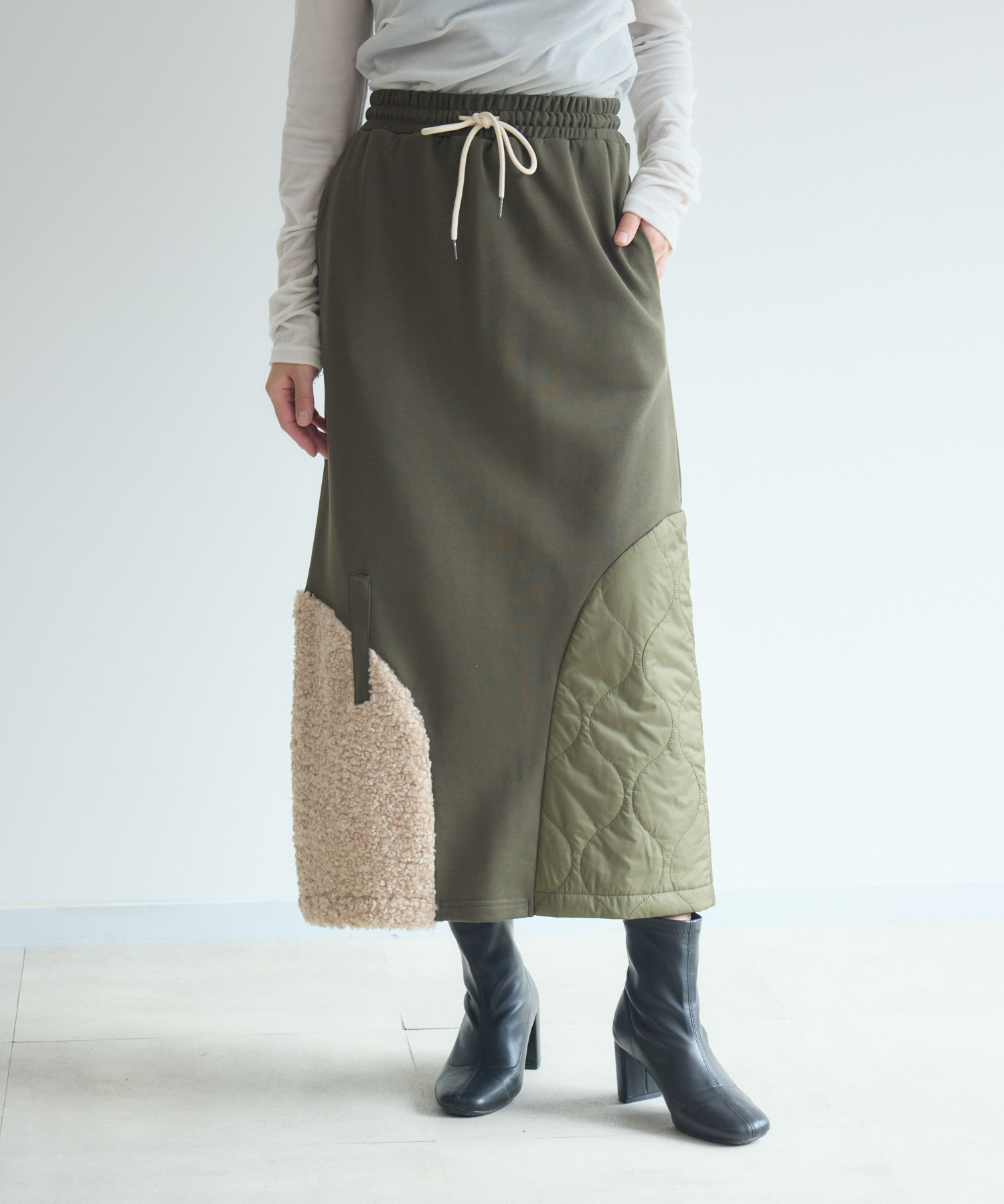 33℃ キルティング×ボア裏毛スカート | IKG crossing
