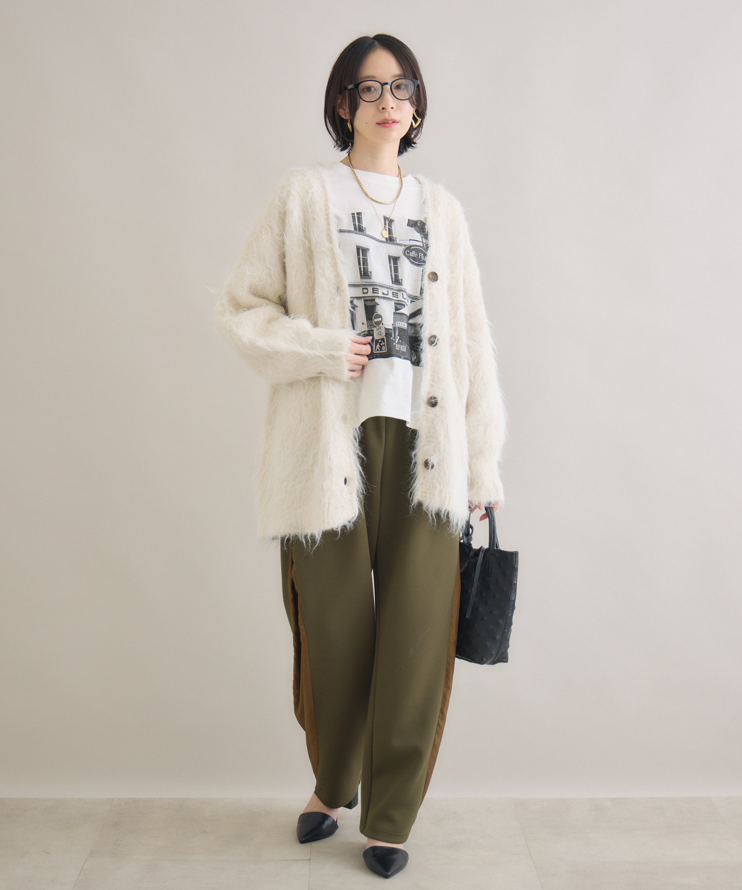 33℃ ポンチサイドタックワイドパンツ | IKG crossing