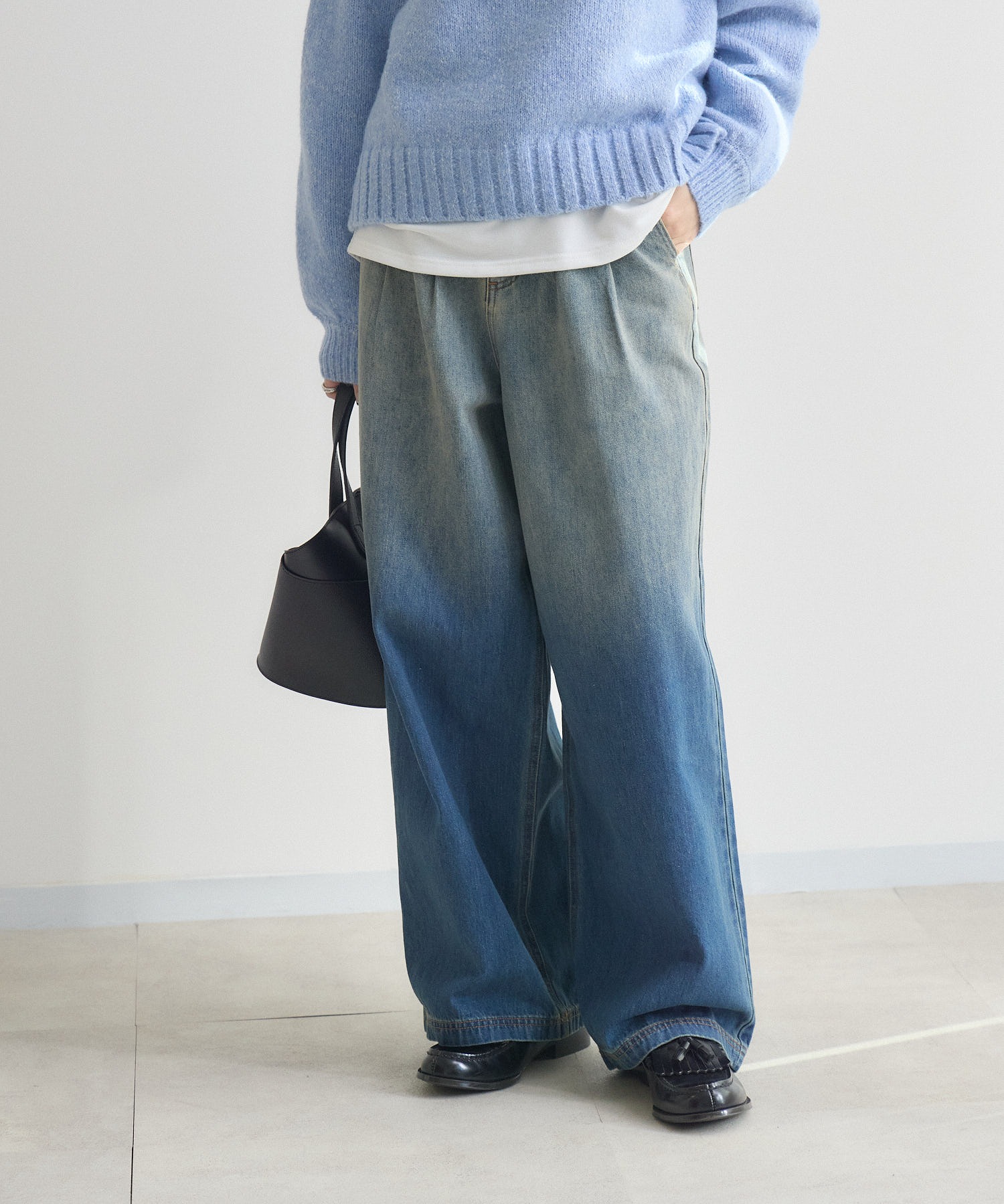 CYAN グラデーションデニムワイドパンツ | IKG crossing