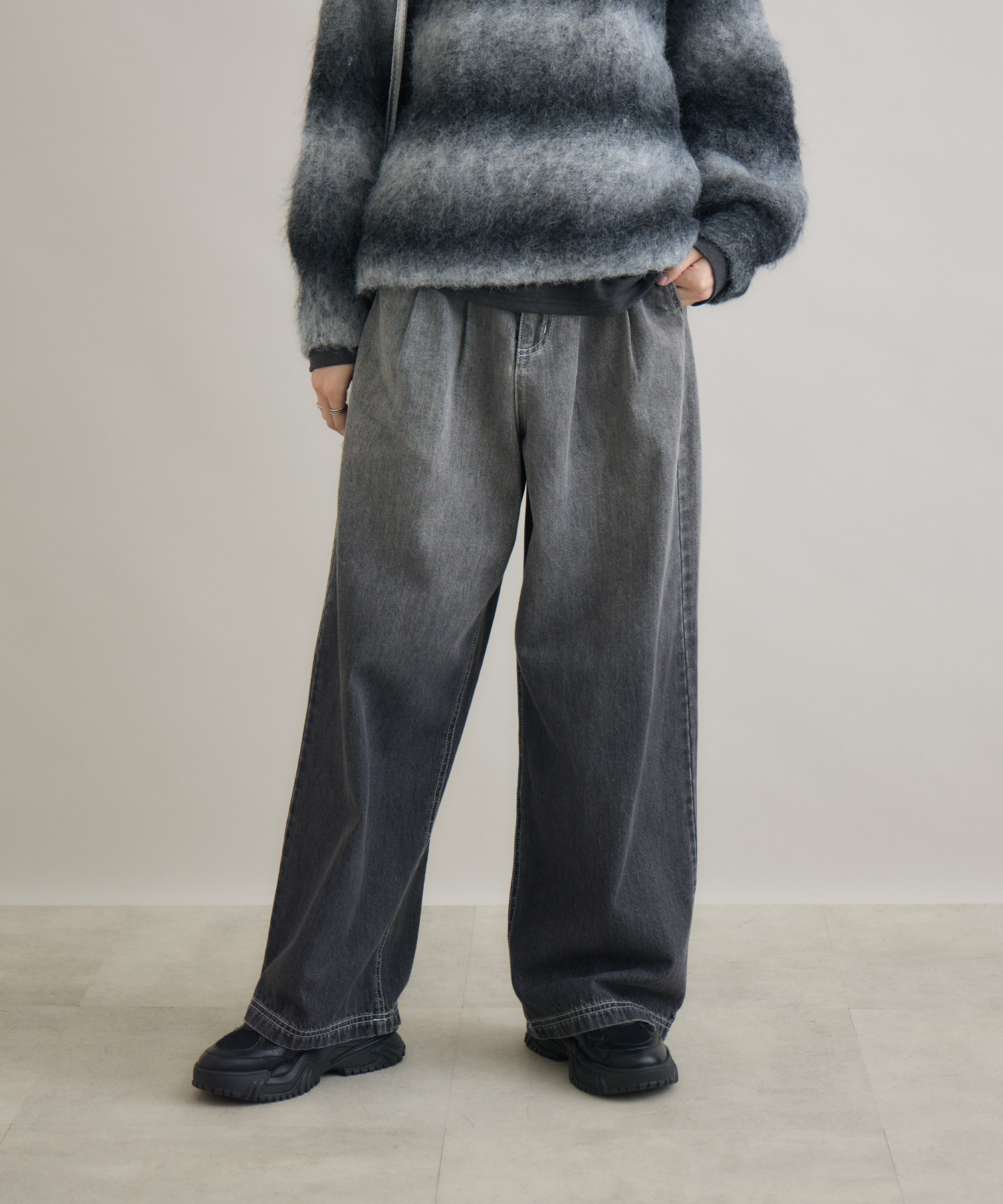 CYAN グラデーションデニムワイドパンツ | IKG crossing