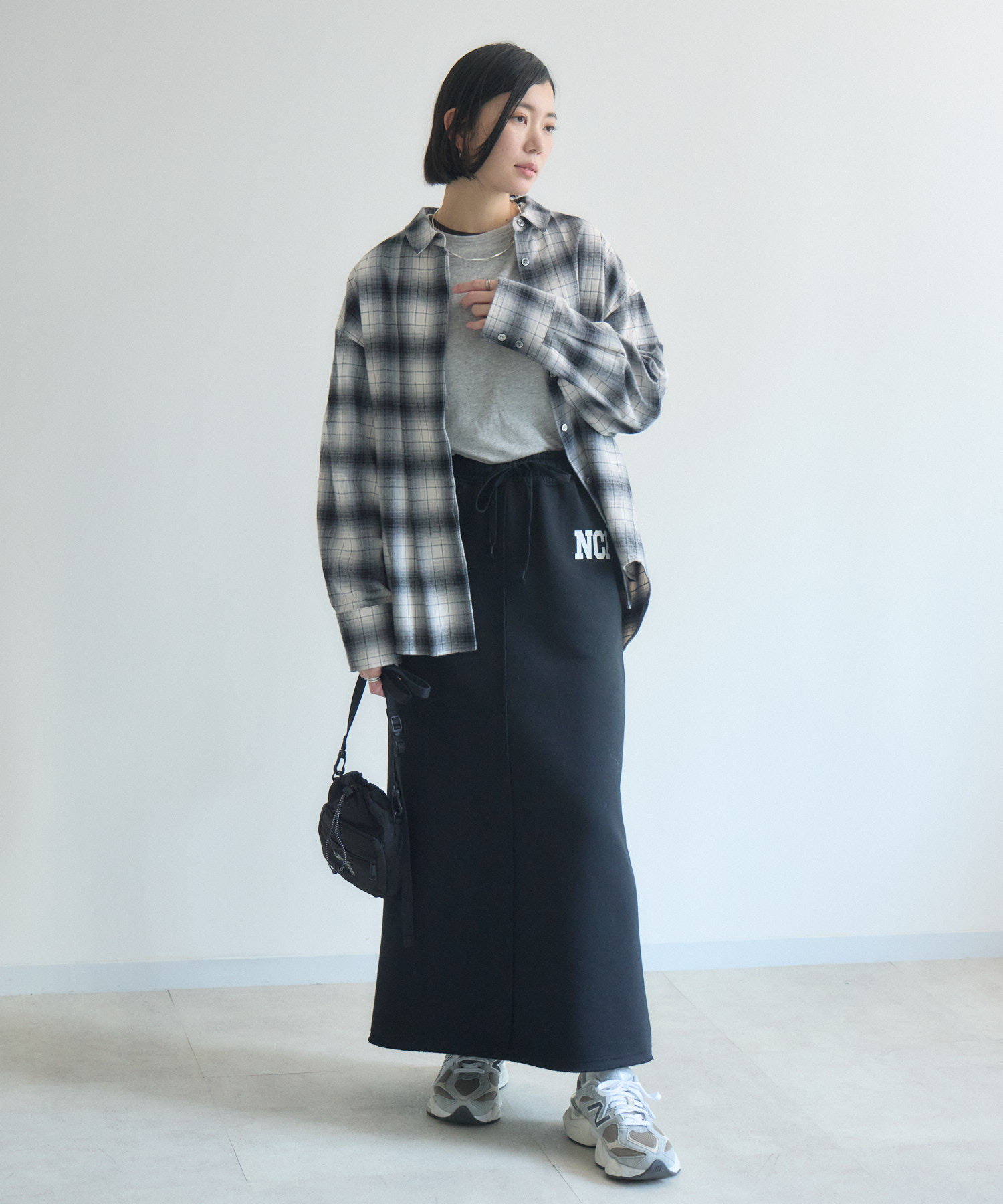 cloche ロゴプリントフレアカットスカート | IKG crossing