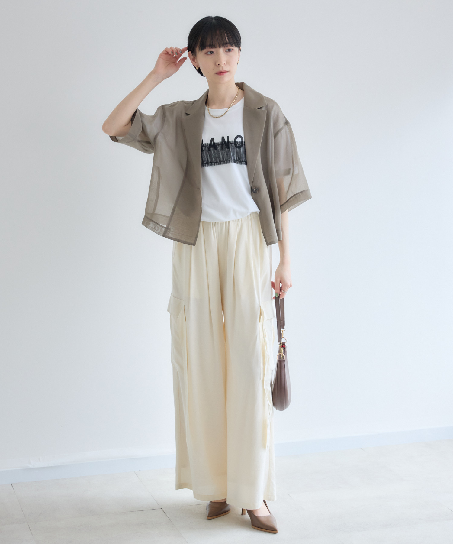 cloche シアー5分袖ジャケット | IKG crossing