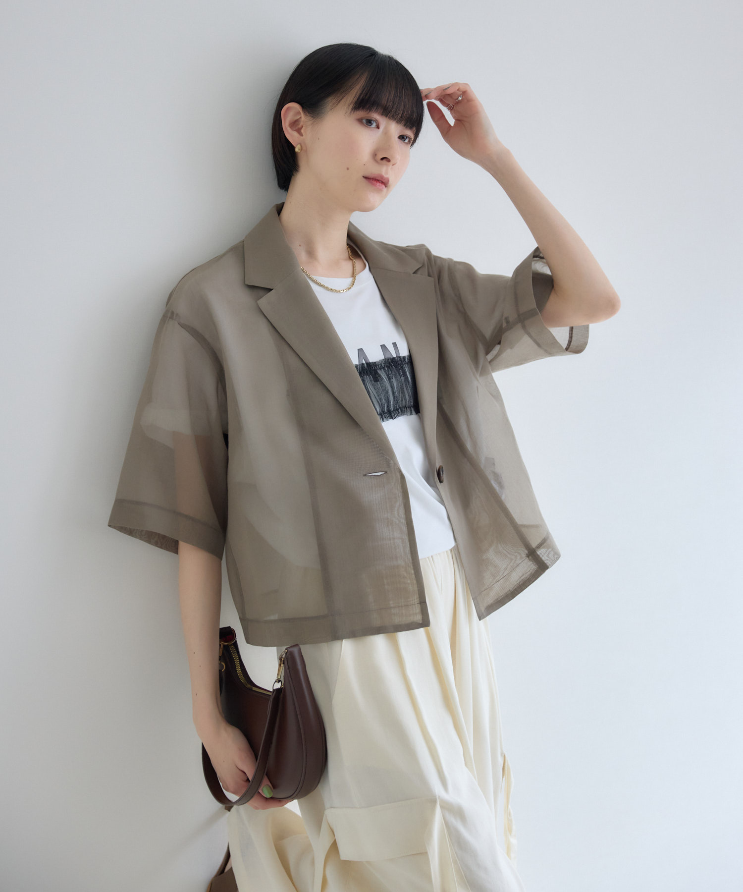 cloche シアー5分袖ジャケット | IKG crossing
