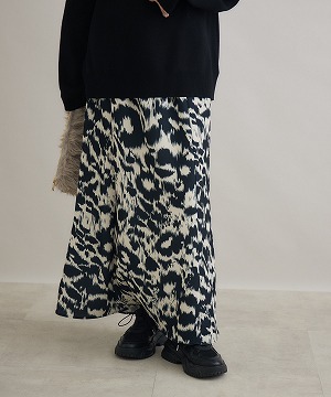 MARNI レオパード　ロングスカート MARNI レオパード ロングスカート レオパード柄ギャザーロング
