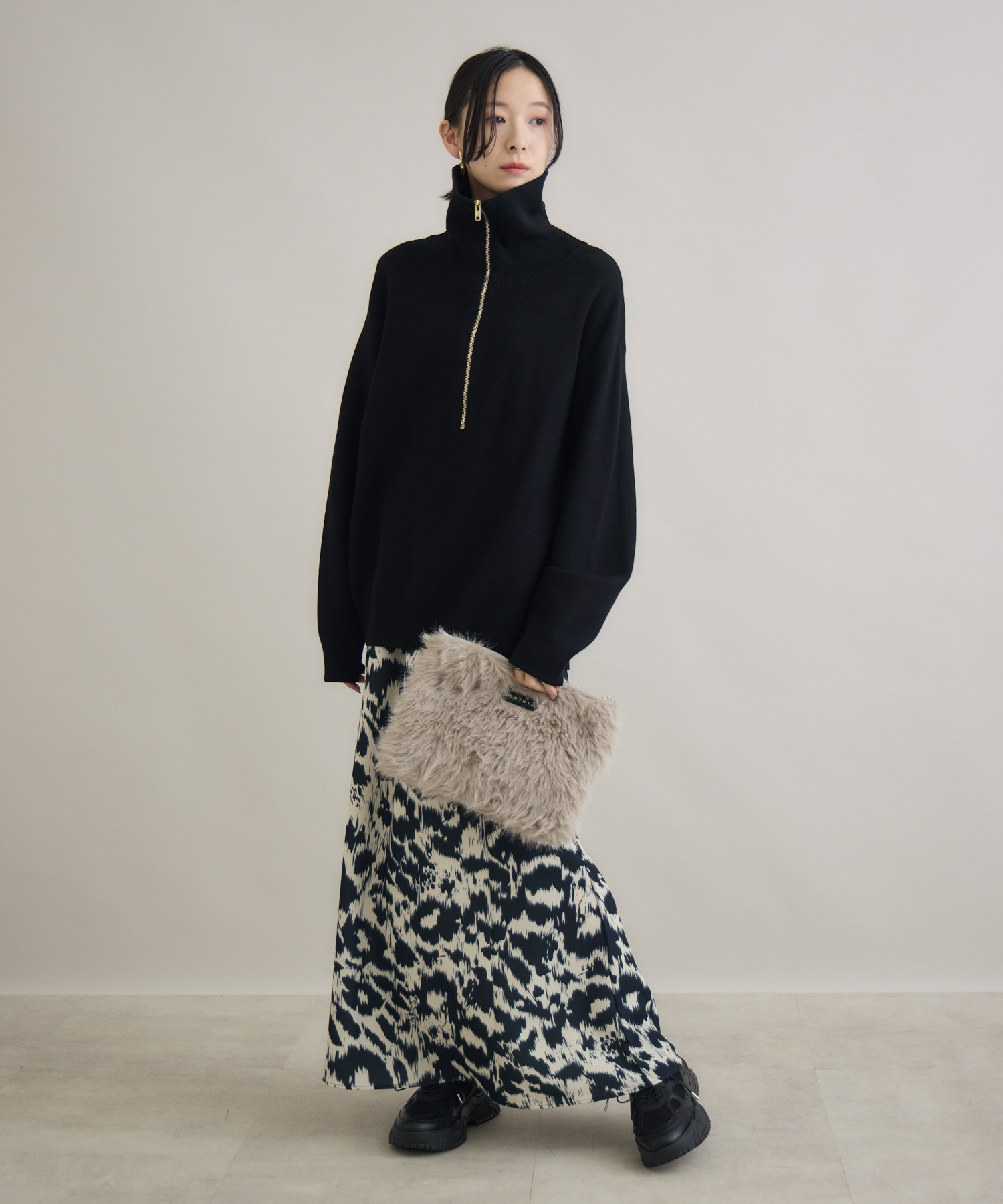 TRANOI. レオパードロングスカート | IKG crossing