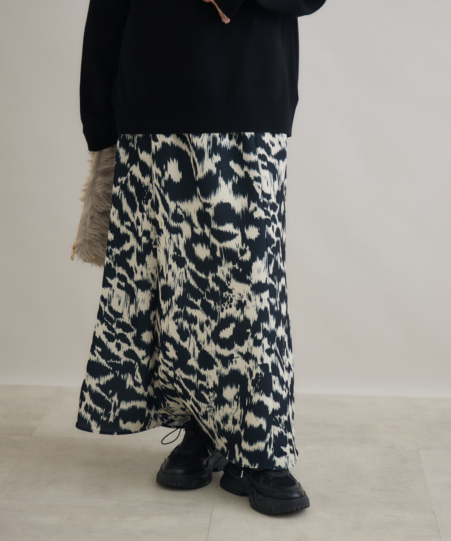 TRANOI. レオパードロングスカート | IKG crossing