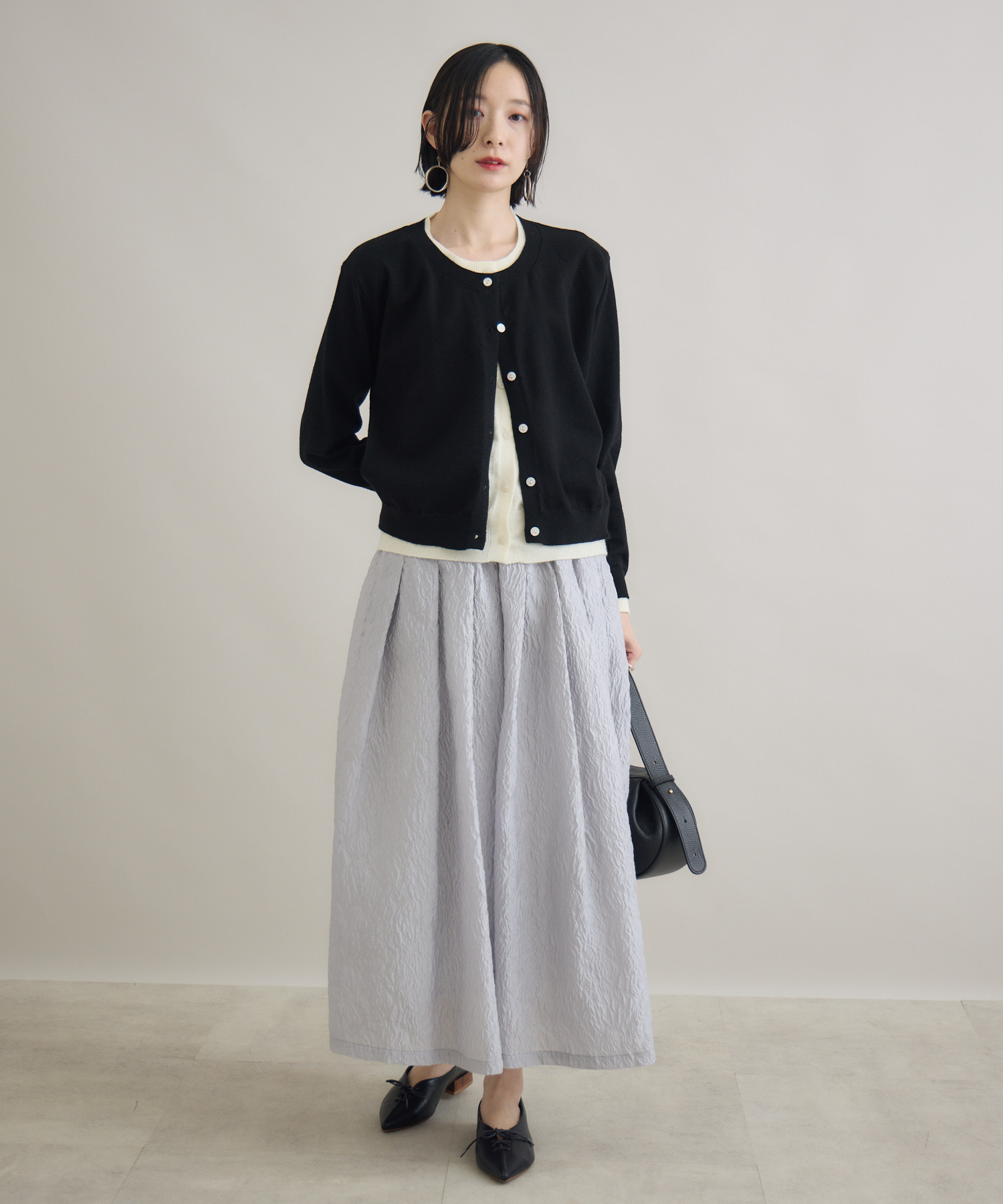 TRANOI. バイカラーレイヤードカーディガン | IKG crossing