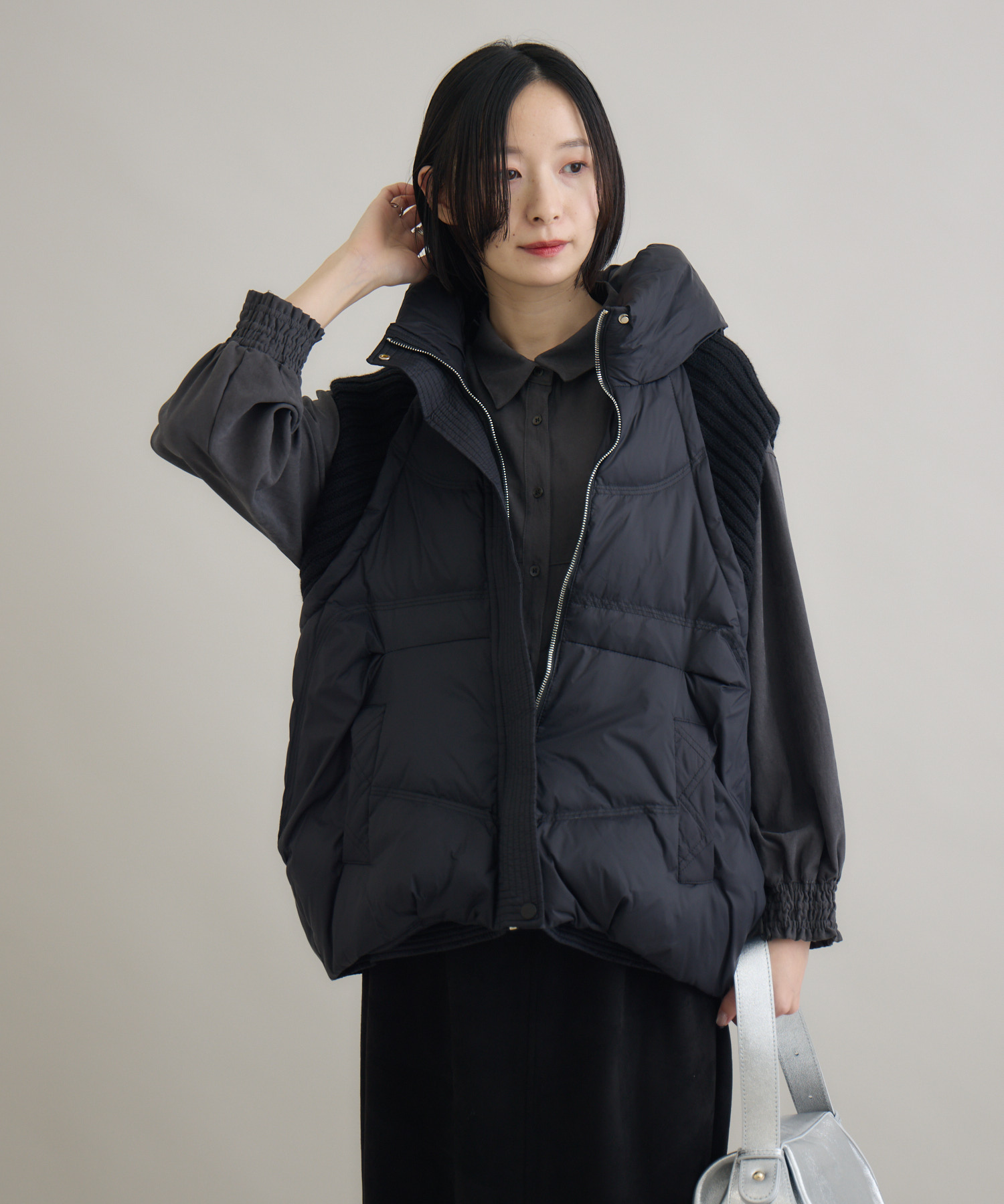 ニットドッキング中綿ベスト | IKG crossing