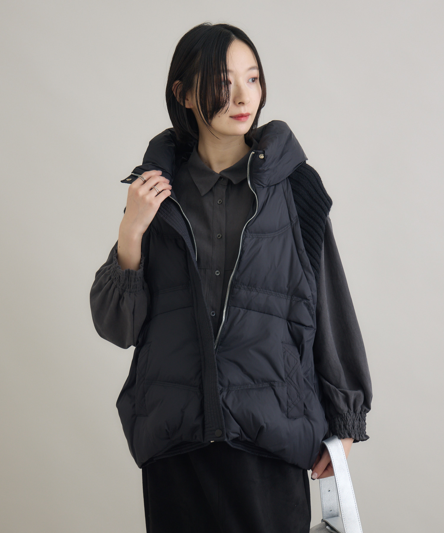 ニットドッキング中綿ベスト | IKG crossing