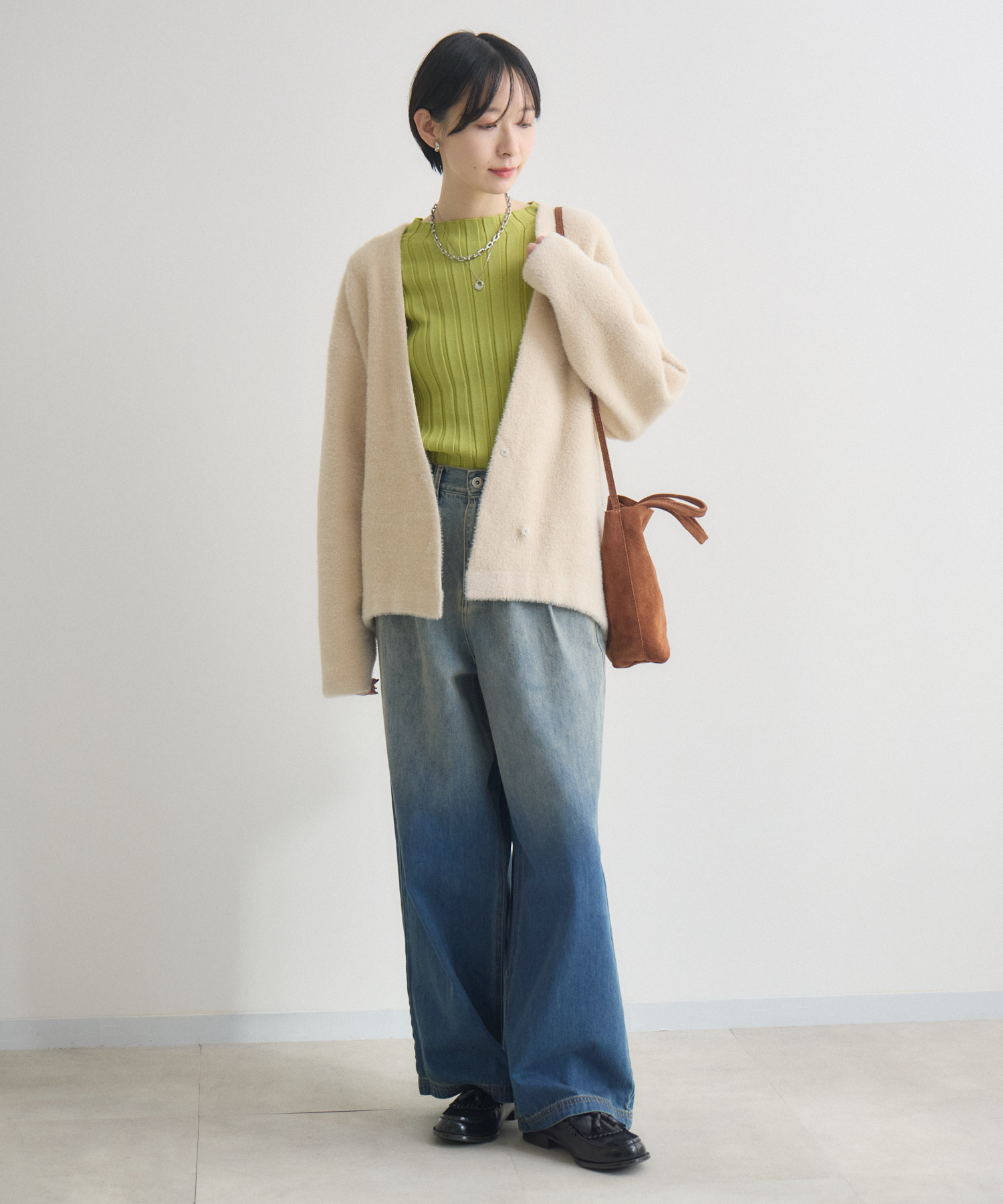 ☆週末限定値下げ☆ 15000円→13800円phingerin似カーディガン フェザーヤーンカーデイガン | IKG crossing