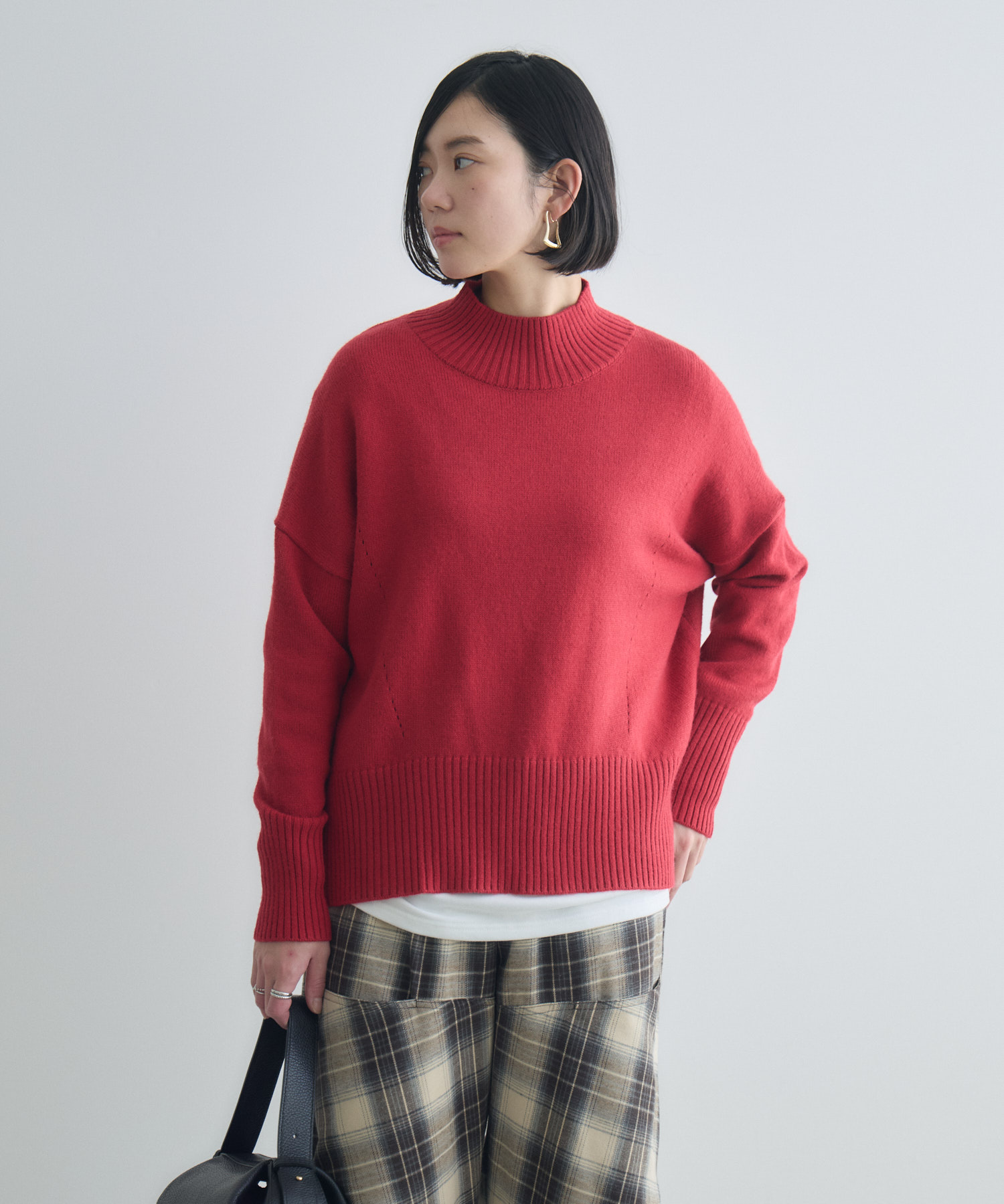 【イチゴうさぎ 】KATHLEENレイヤード リブ裾ニット イチゴうさぎ 】KATHLEENレイヤード リブ裾ニット イチゴうさぎ