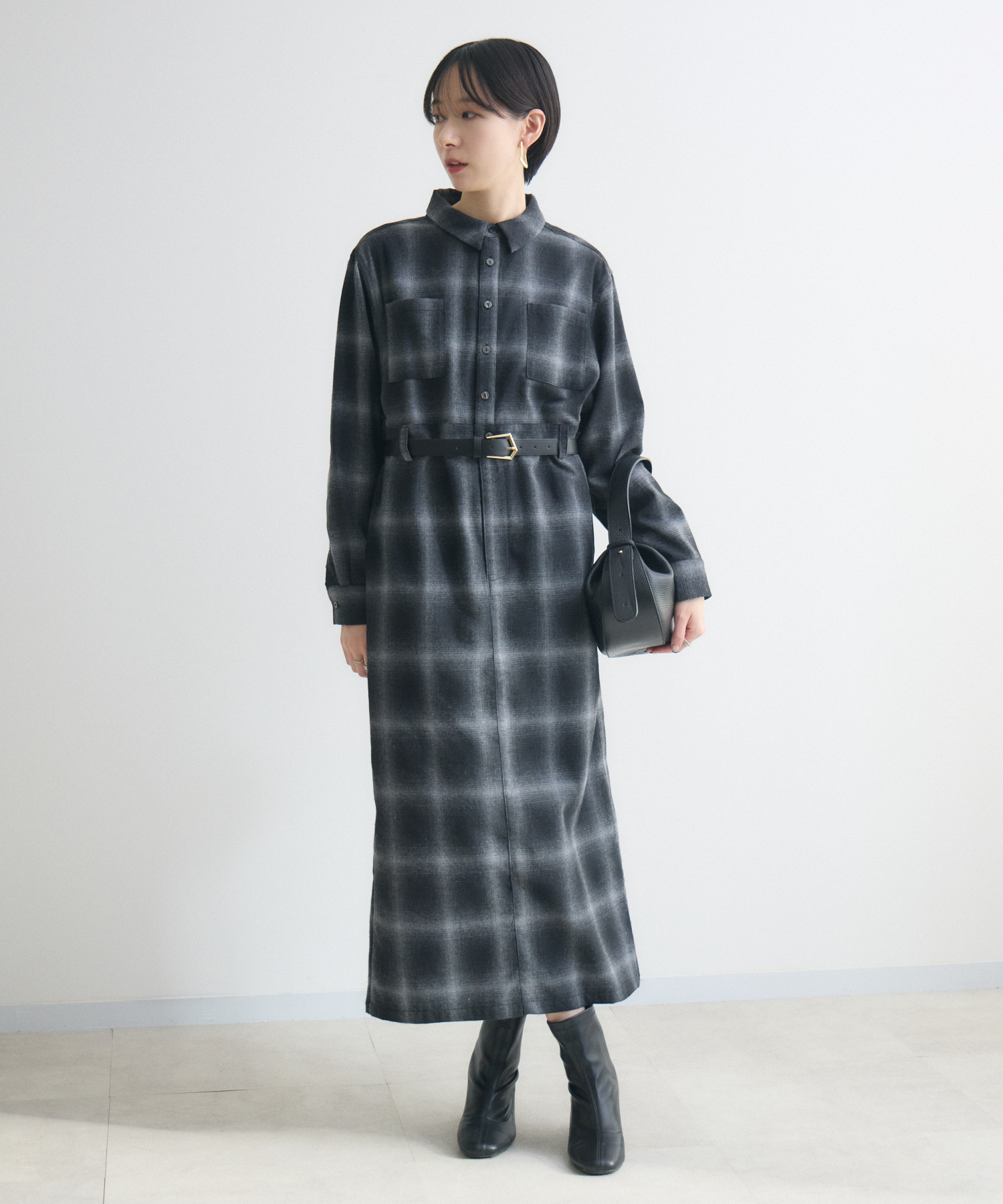 ROSIEE オンブレチェックワンピース | IKG crossing