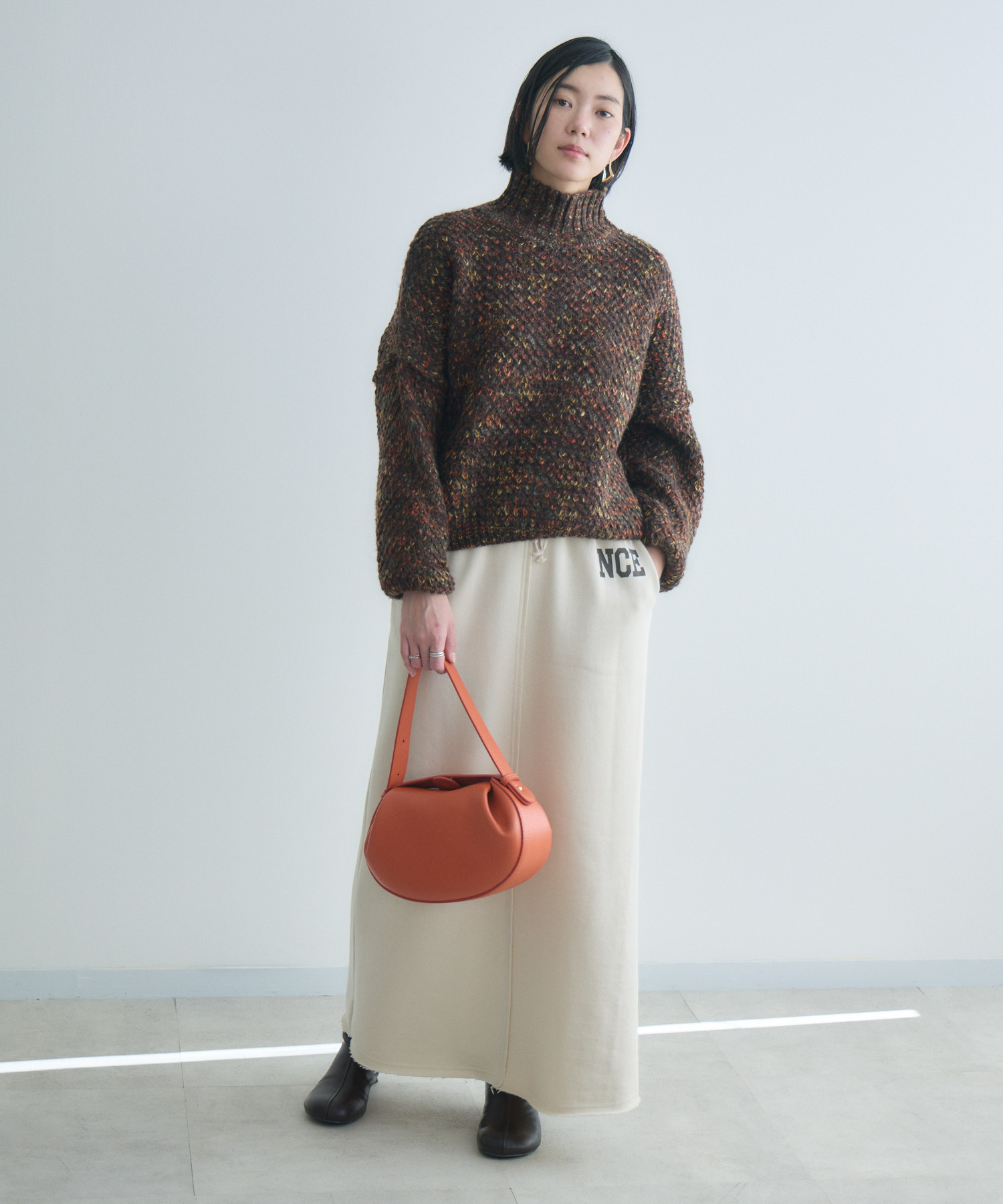 ROSIEE MIXヤーンハイネックニット | IKG crossing