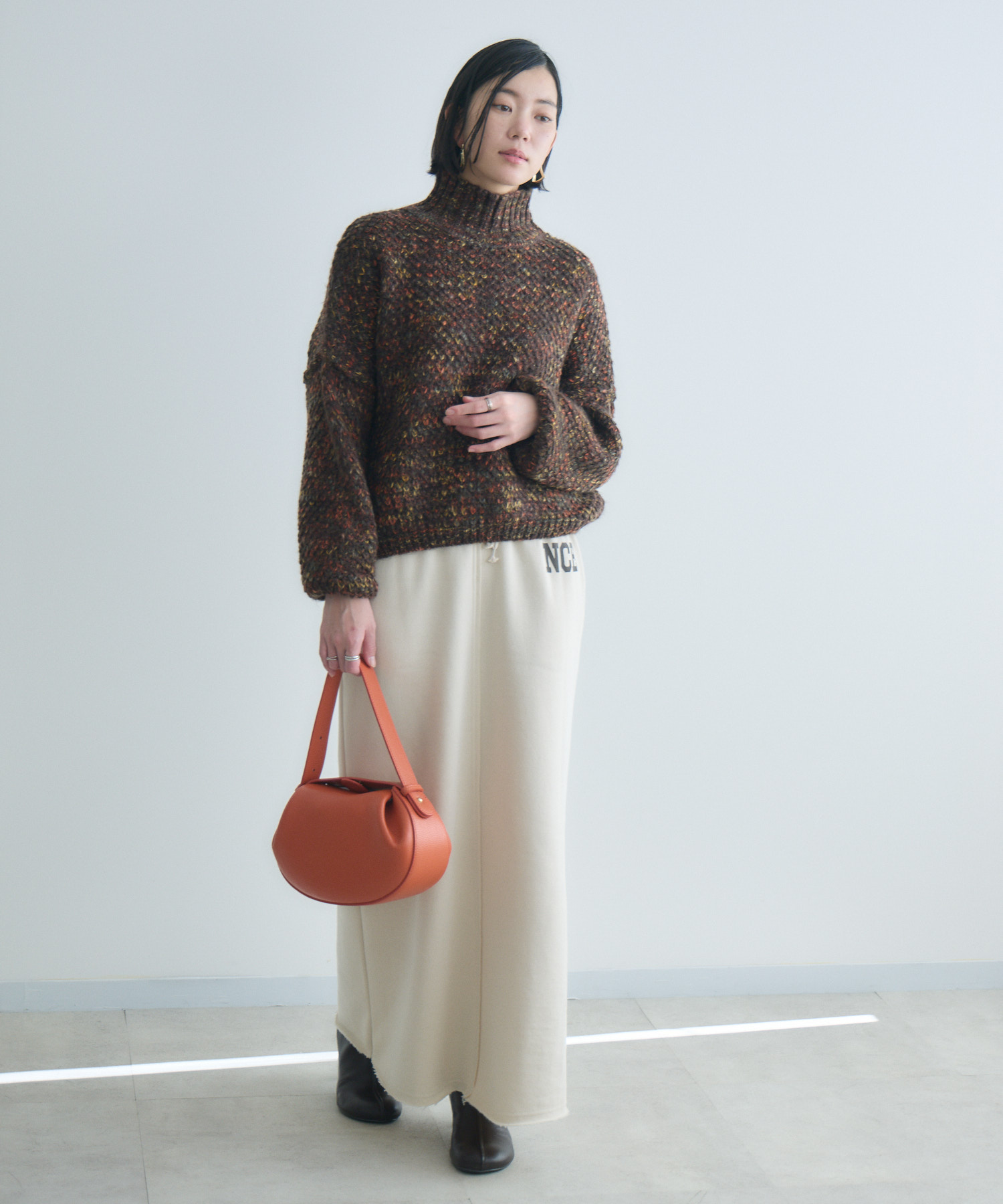 ROSIEE MIXヤーンハイネックニット | IKG crossing