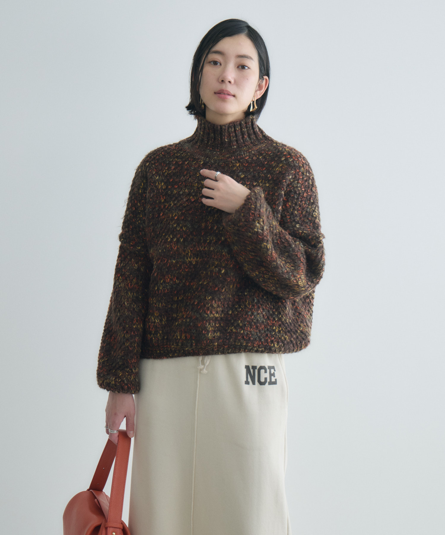 ROSIEE MIXヤーンハイネックニット | IKG crossing