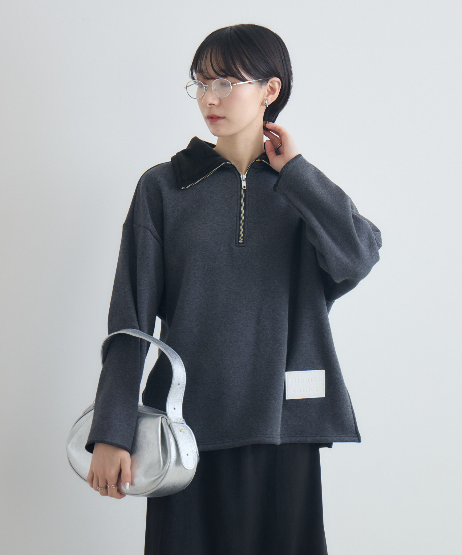 Dignite Collier ボンバーハーフジッププルオーバー | IKG crossing