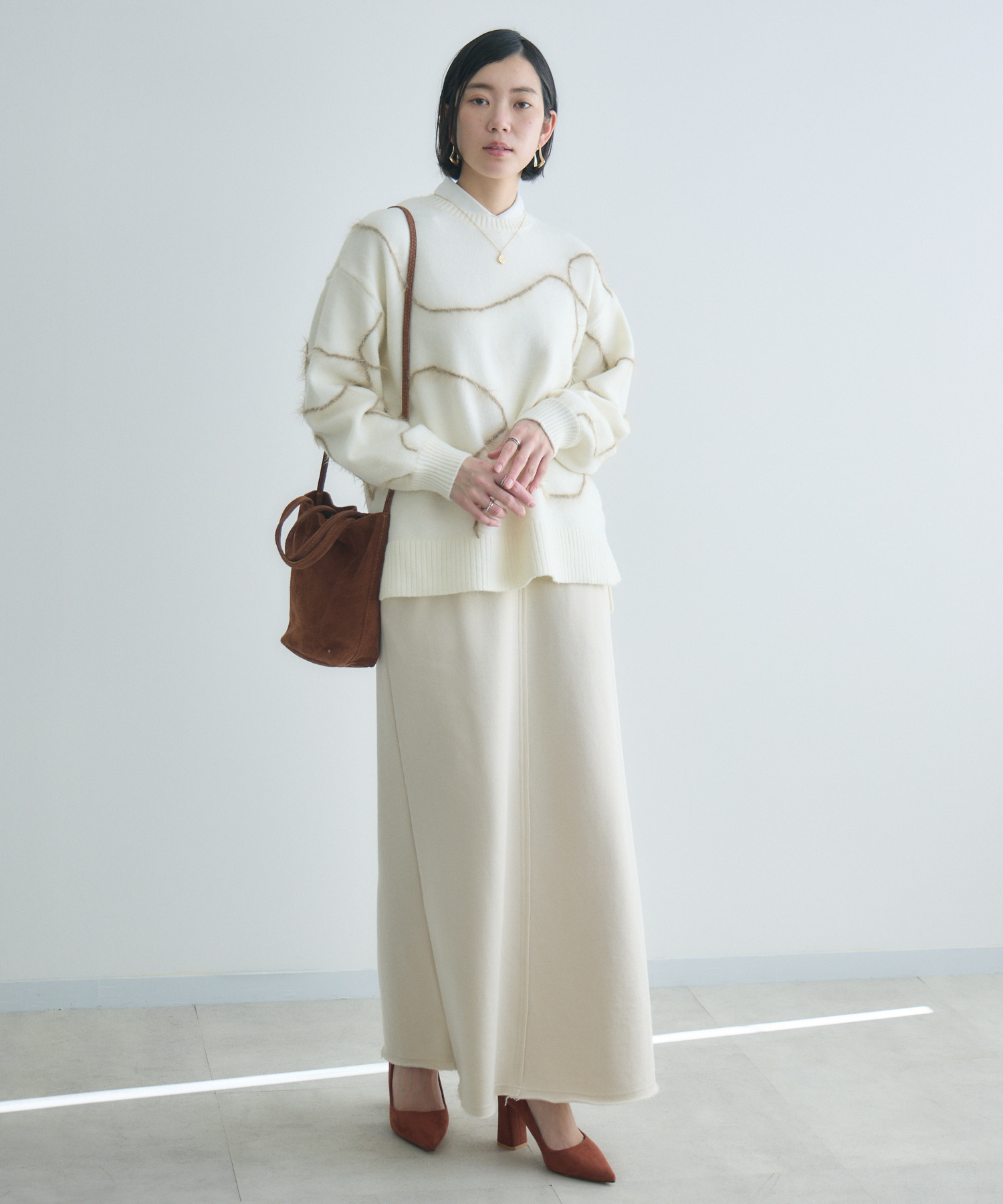 ニュアンス柄ラインニット | IKG crossing