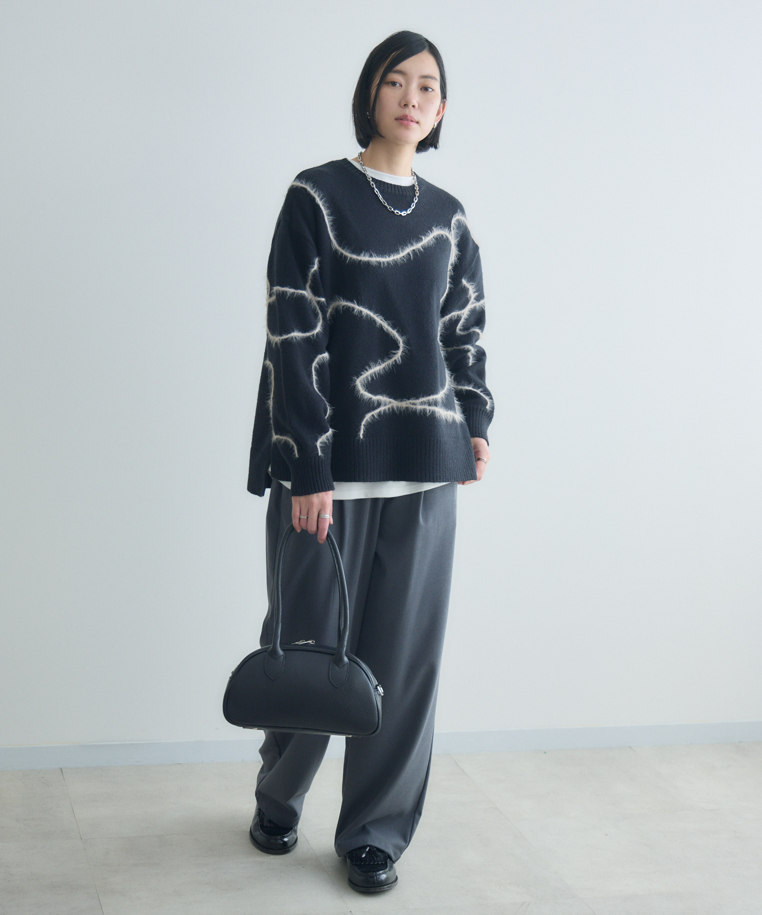 ニュアンス柄ラインニット | IKG crossing