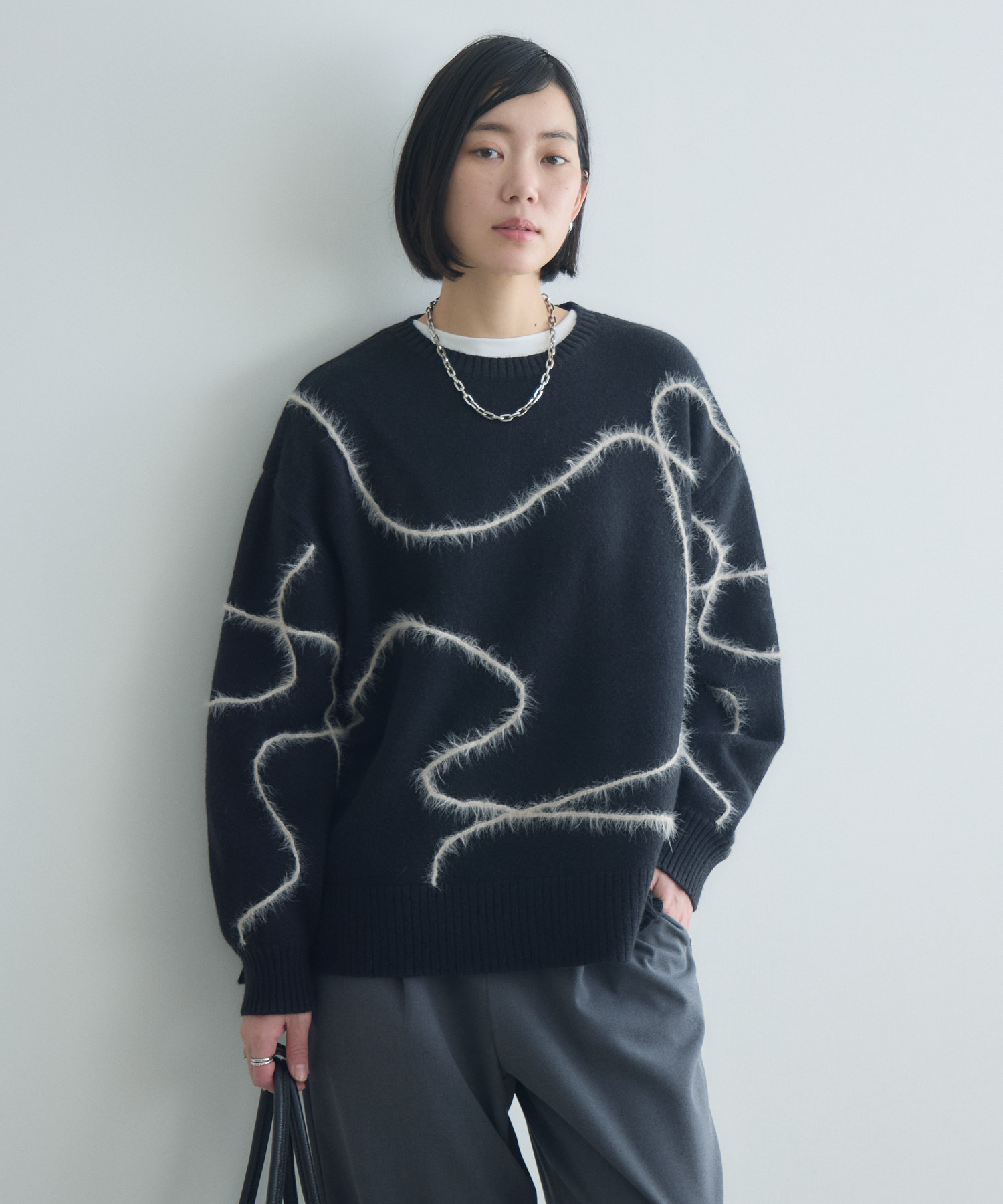 ニュアンス柄ラインニット | IKG crossing