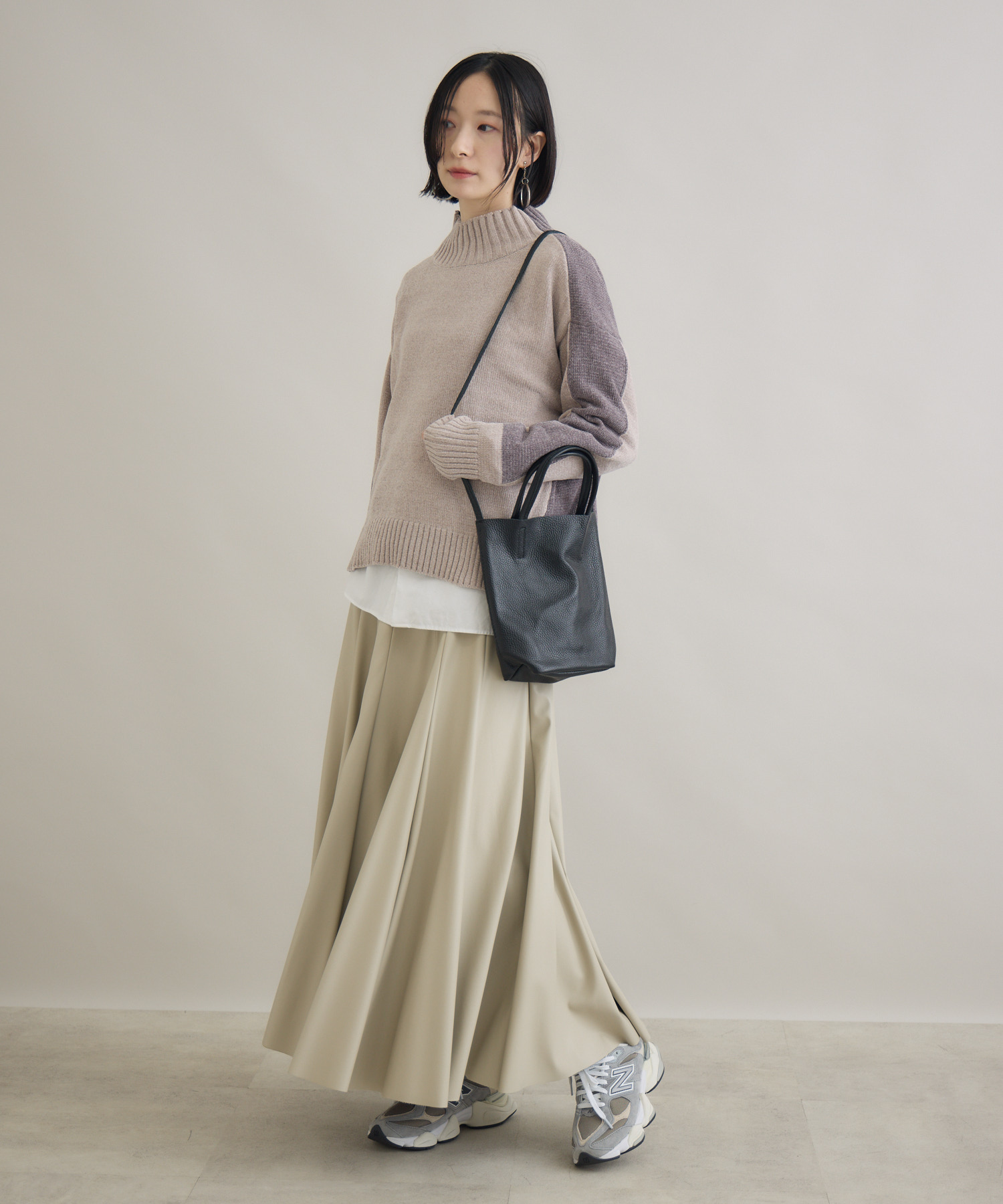 TRANOI. エコレザーサーキュラースカート | IKG crossing