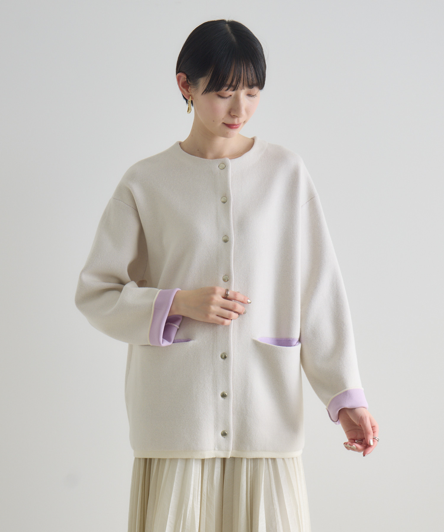 ダブルフェイスニットカーディガン | IKG crossing