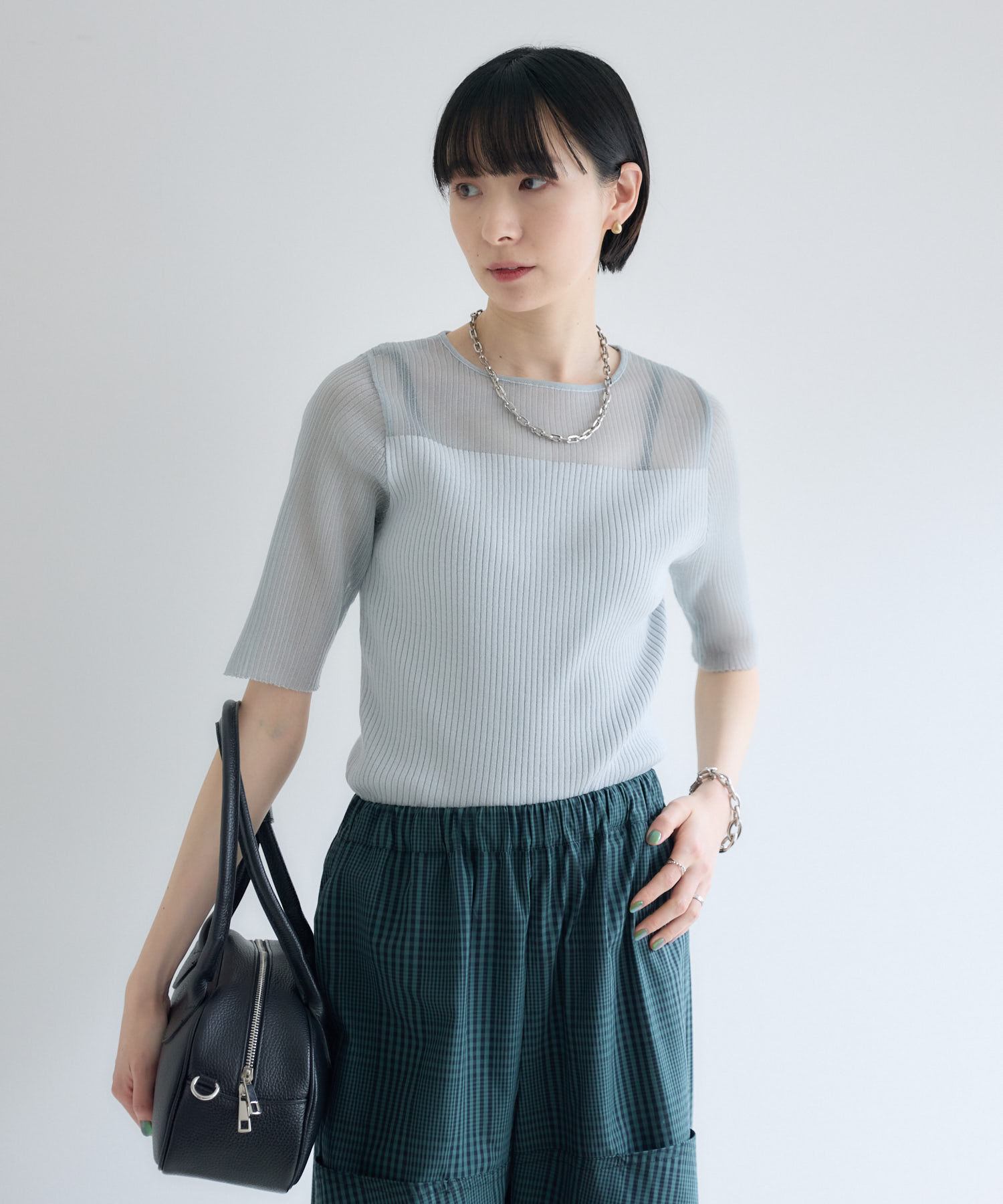 残りわずか】cloche シアーリブニットトップス | IKG crossing