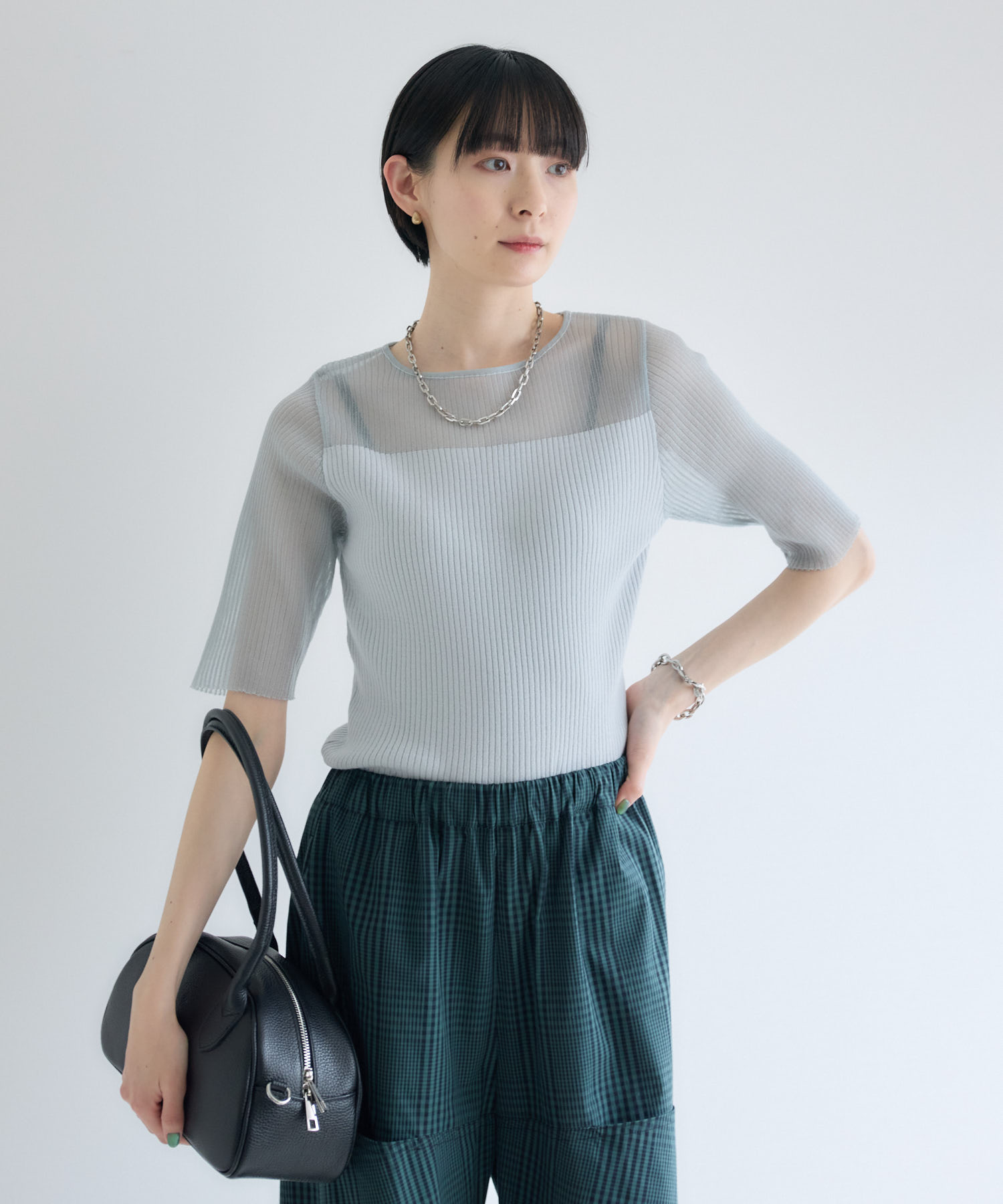 残りわずか】cloche シアーリブニットトップス | IKG crossing